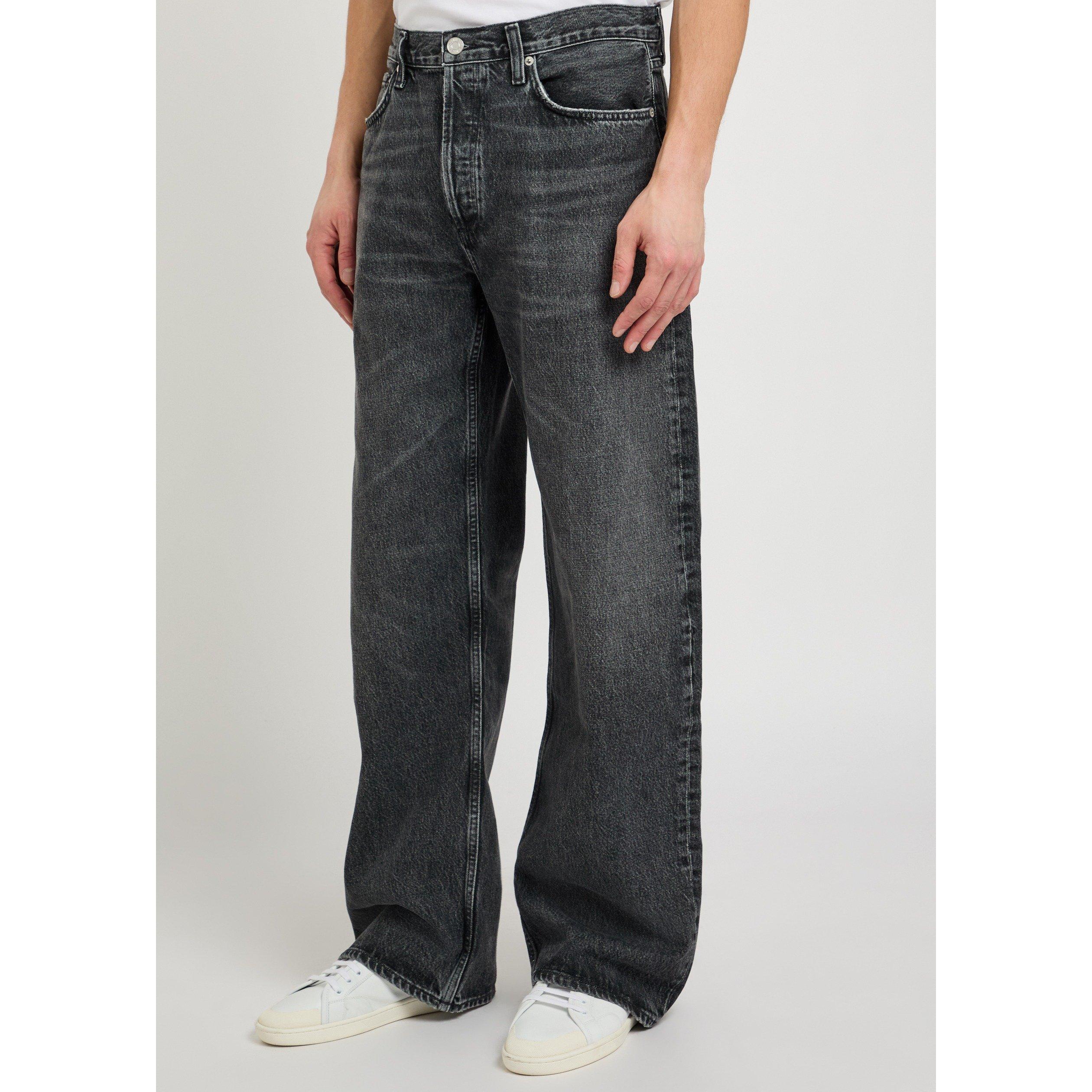 DARK GREY - Agolde - Men's Afton Cotton Straight Leg Jeans - 2