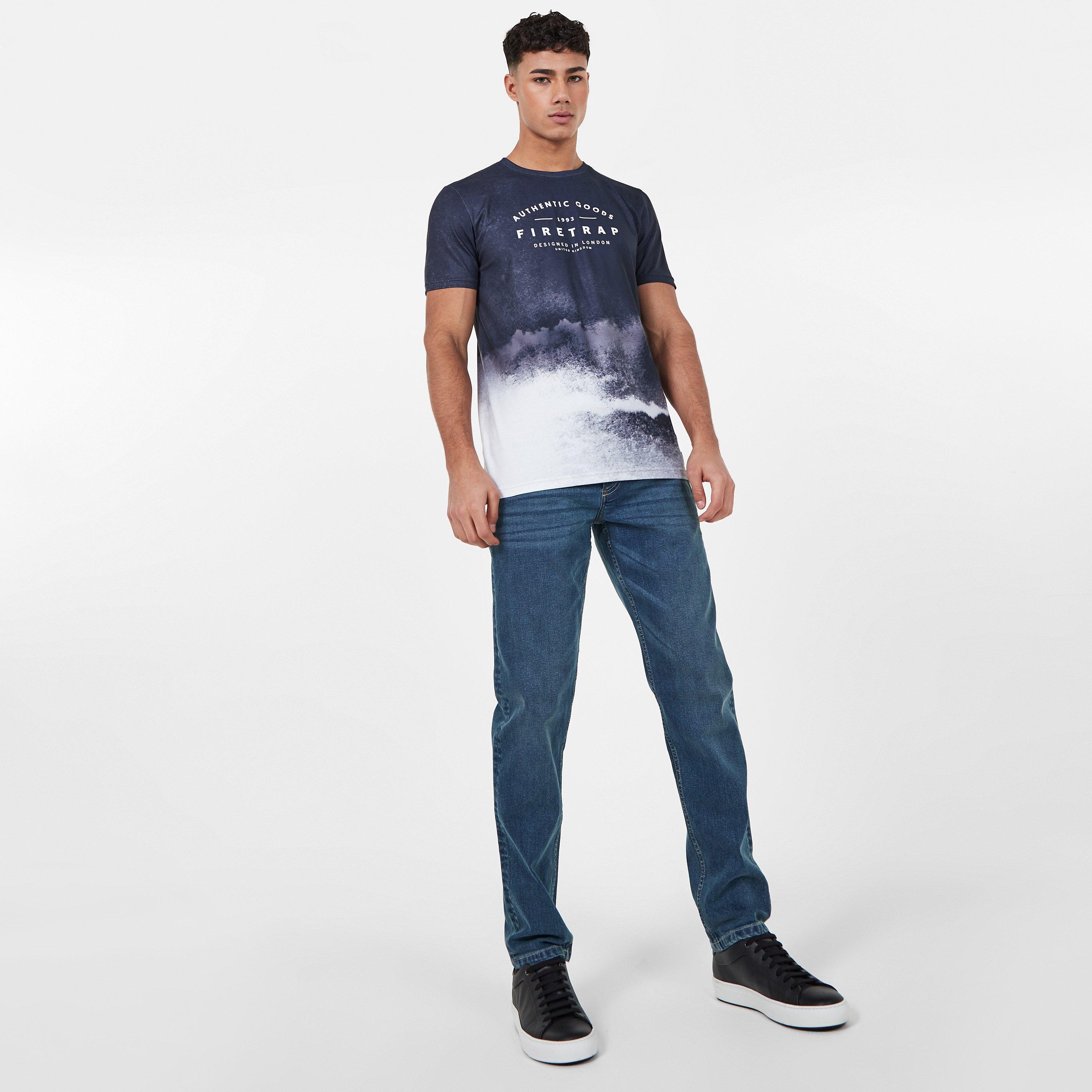 Firetrap Firetrap Belted Jeans Mens