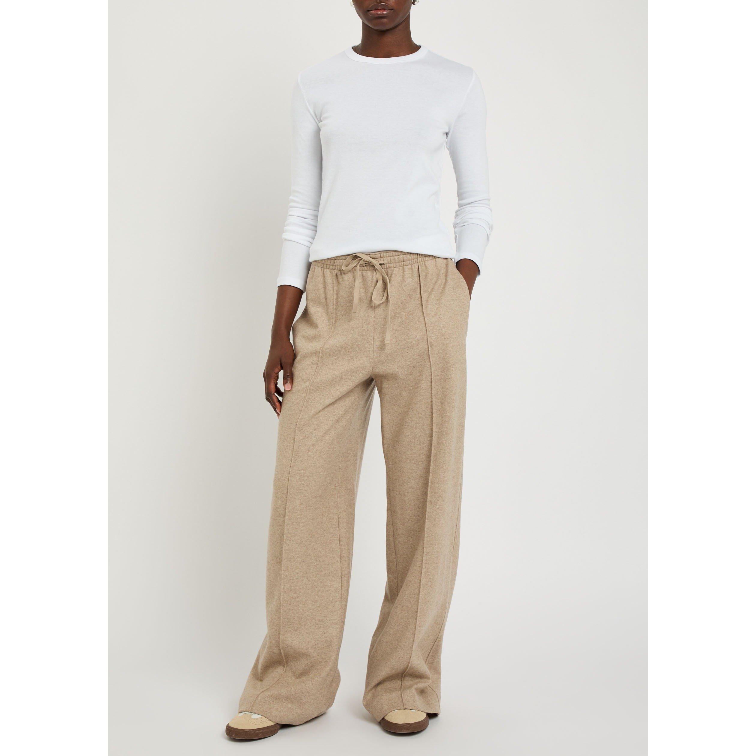 WHITE - Vince - Women's Cotton Crew-Neck Slim-Fit Long-Sleeve T-Shirt - 5