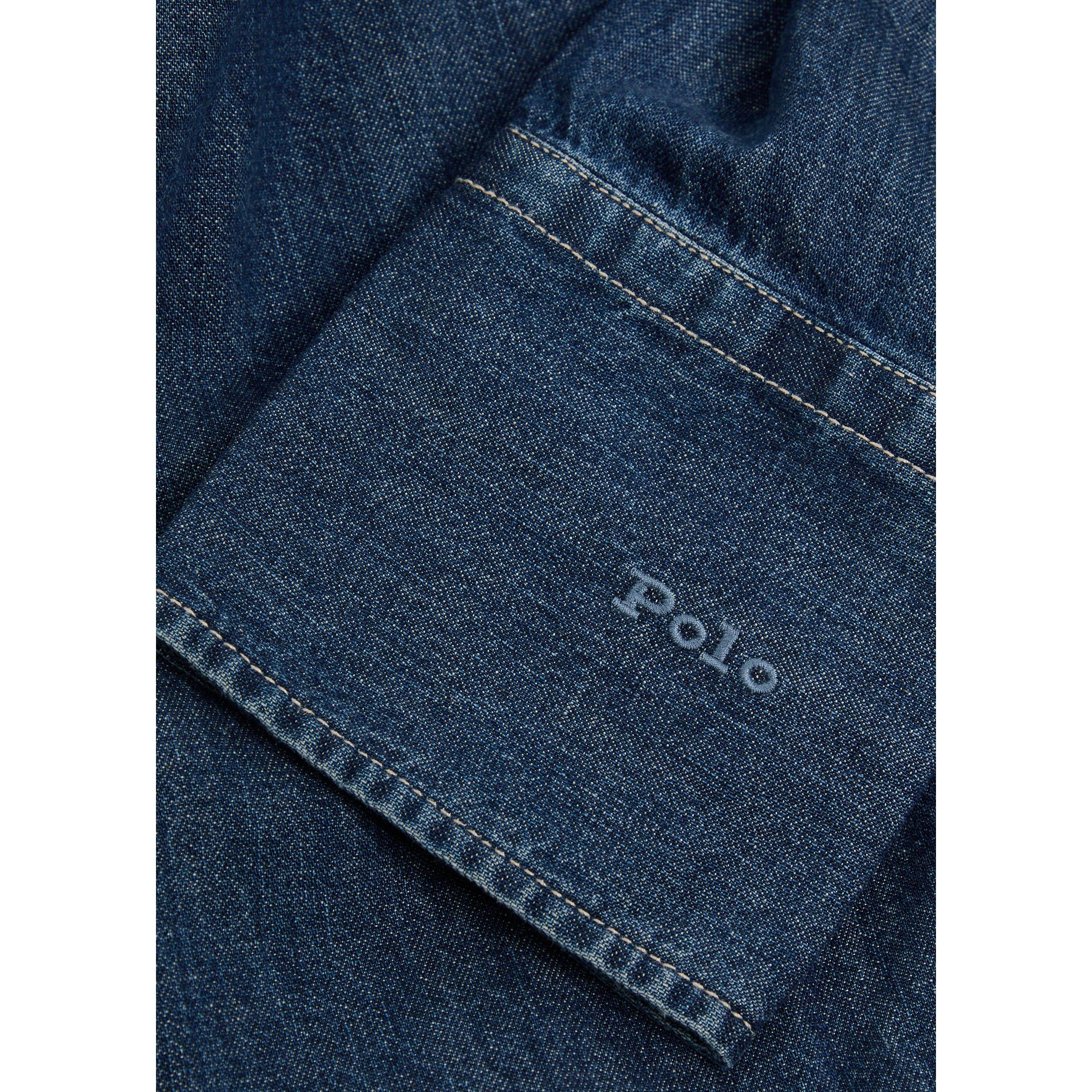 DENIM - Polo Ralph Lauren - Women's Long-Sleeve Oversized-Fit Denim Shirt - 4
