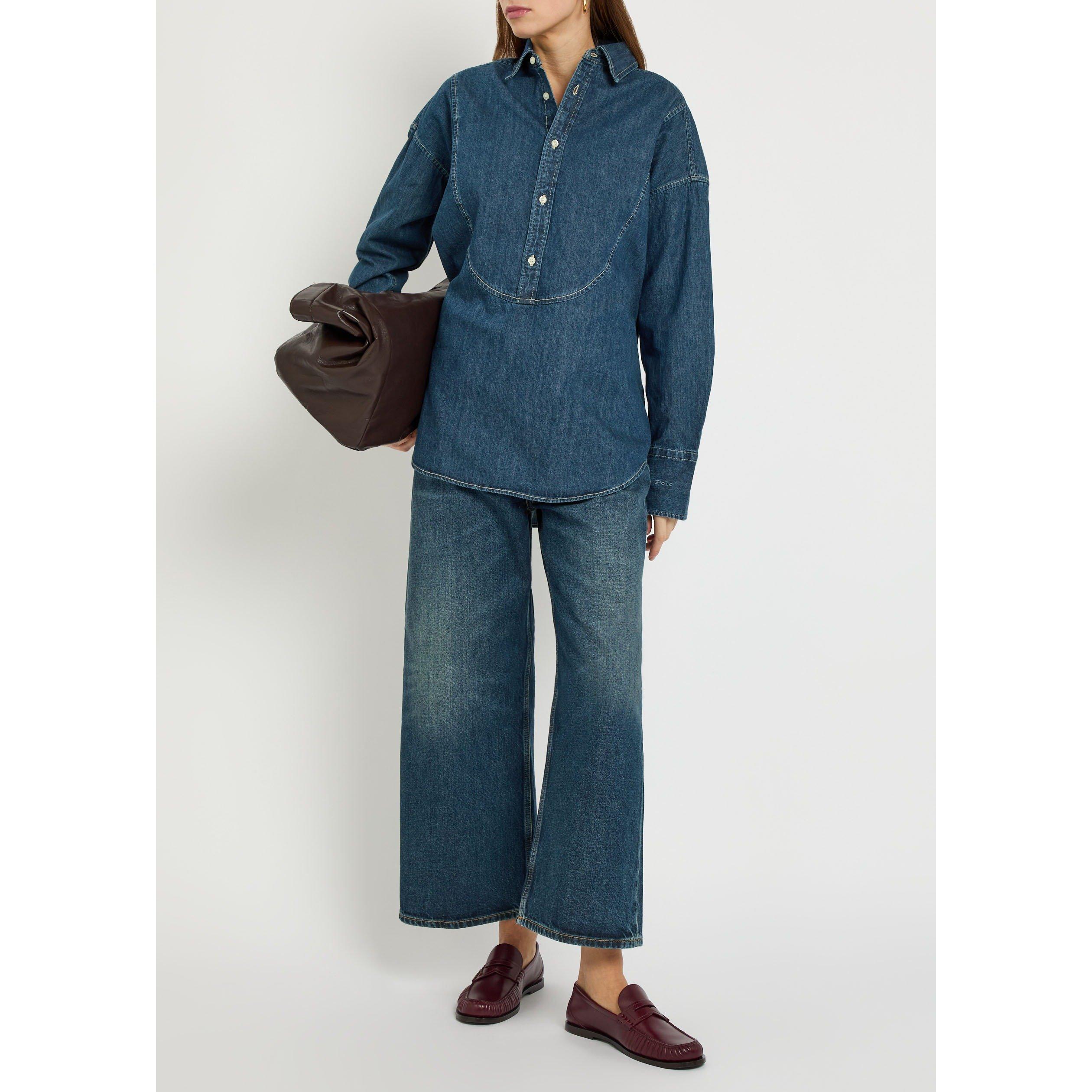 DENIM - Polo Ralph Lauren - Women's Long-Sleeve Oversized-Fit Denim Shirt - 5