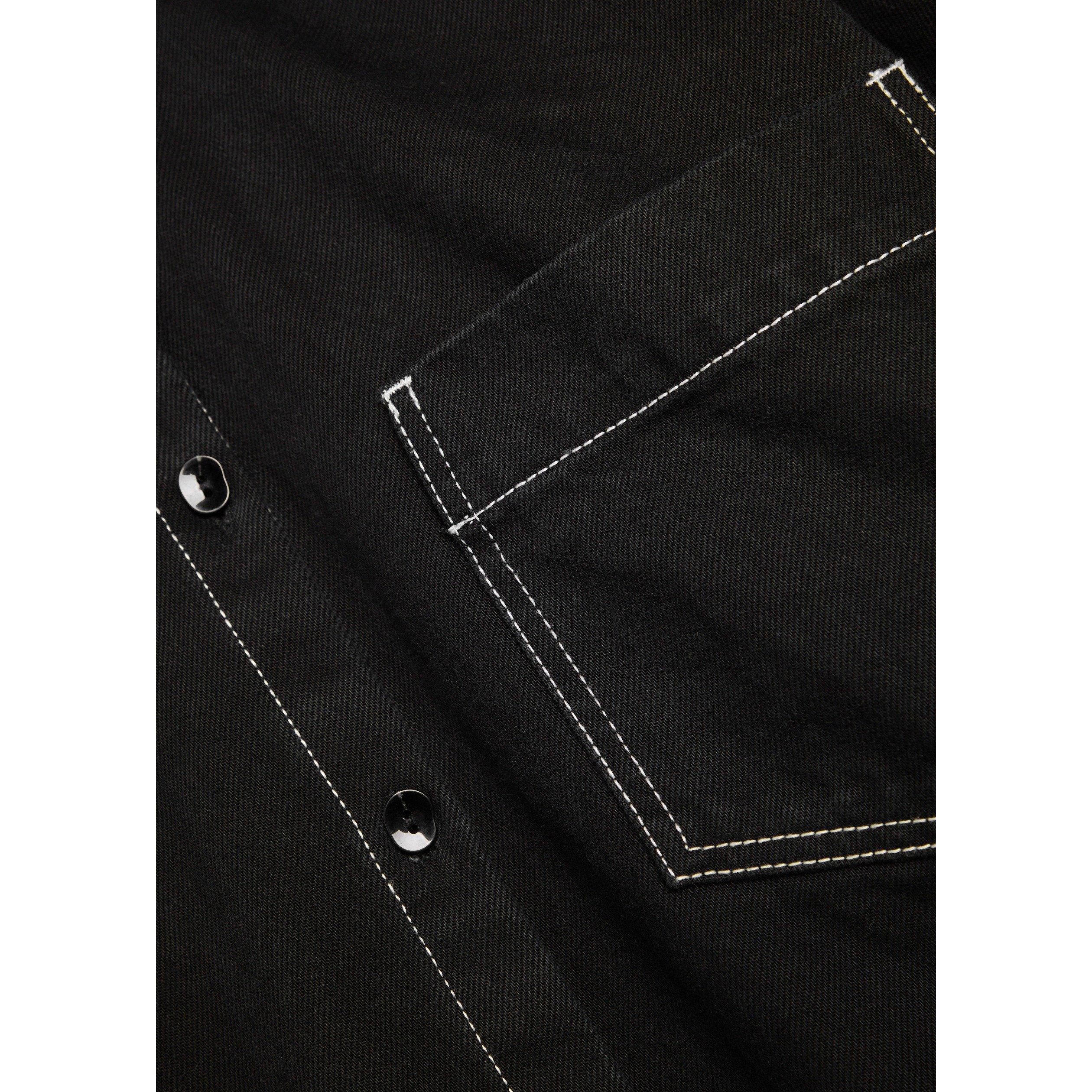 BLACK AND OTHER - AKYN - Women's Fenella Long-Sleeve Oversized-Fit Denim Shirt - 4