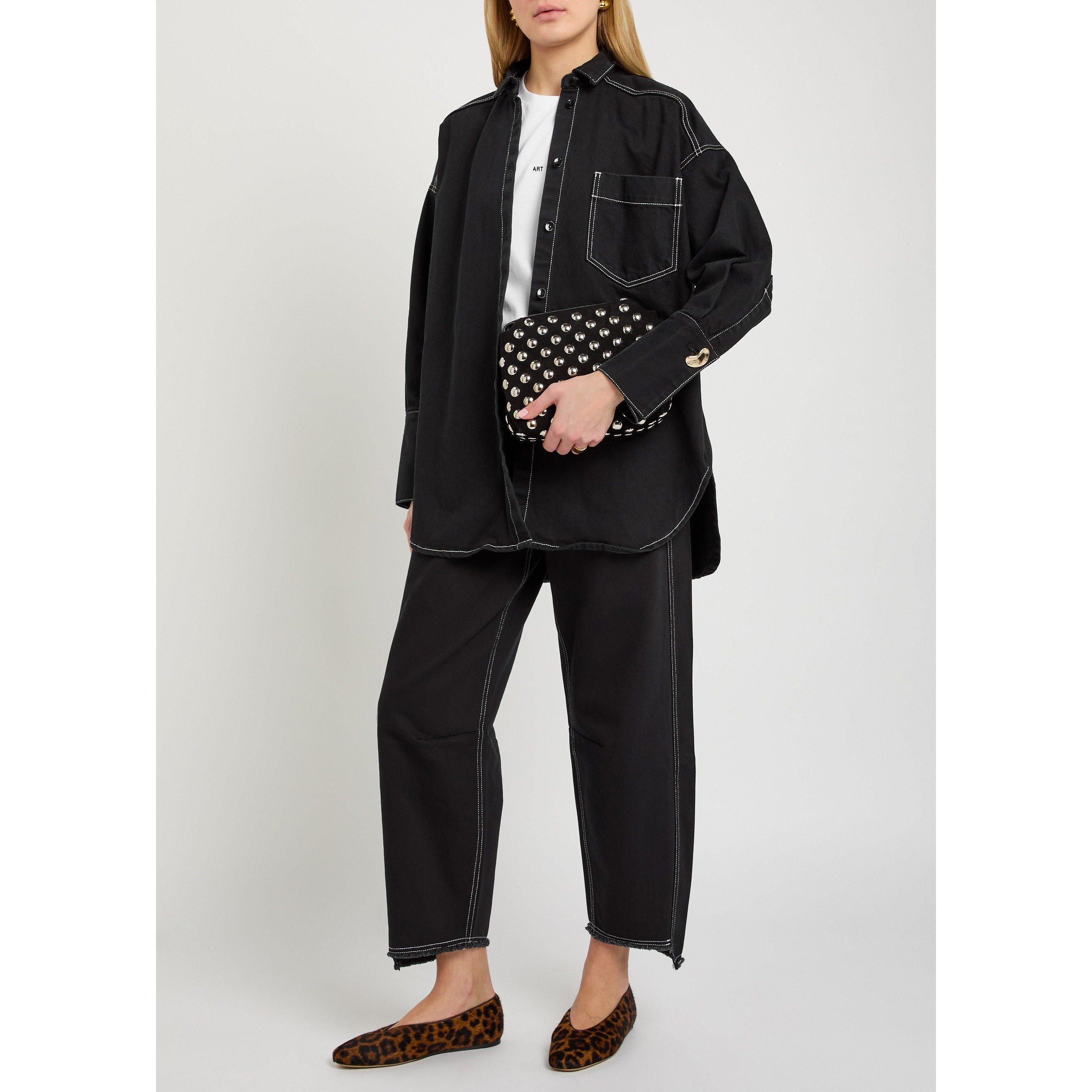 BLACK AND OTHER - AKYN - Women's Fenella Long-Sleeve Oversized-Fit Denim Shirt - 5