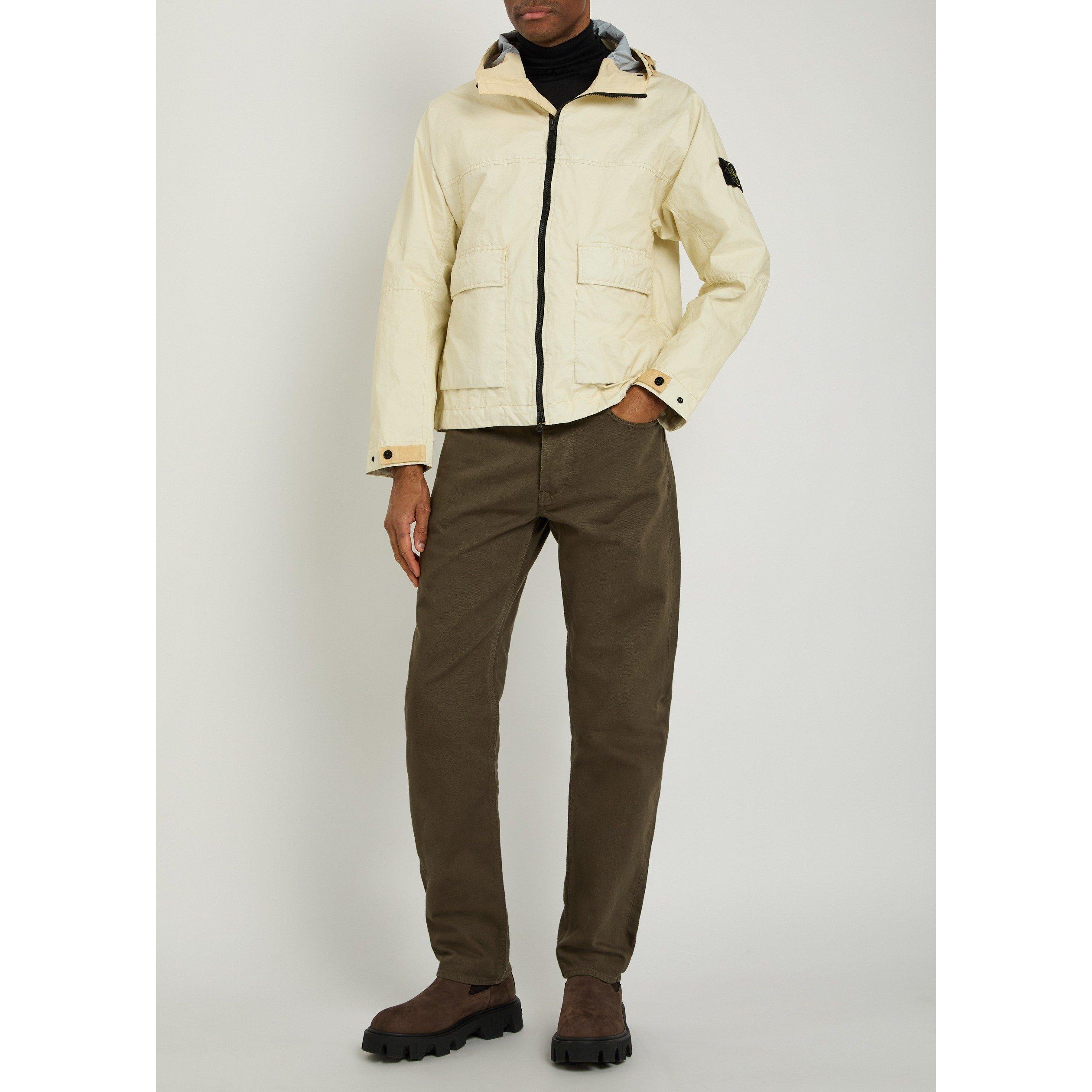 BURGUNDY - Stone Island - Men's Cotton Mid-Rise Straight Leg Jeans - 5