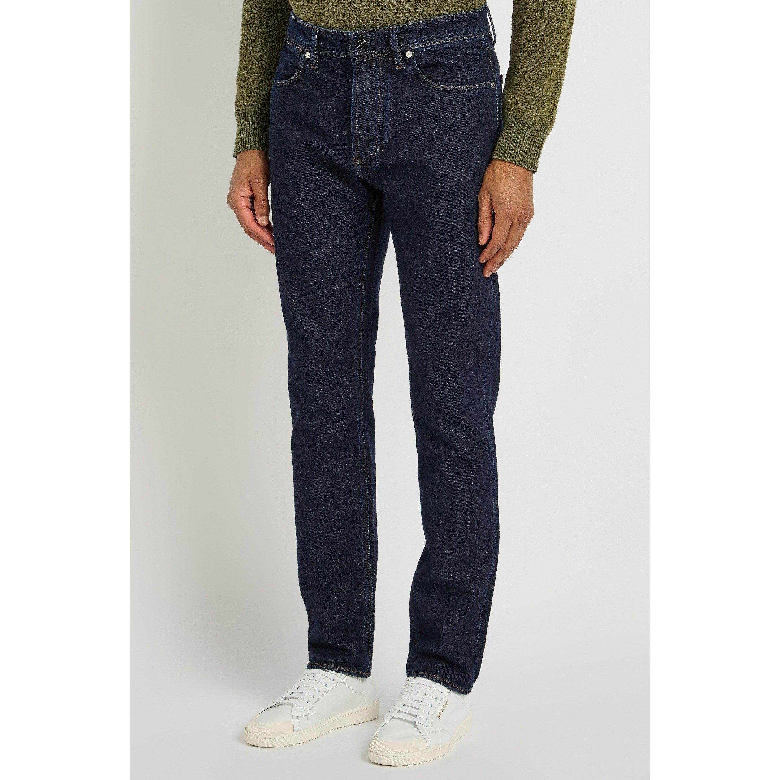 BLUE - Stone Island - Men's Raw Denim Slim-Fit Jeans - 2