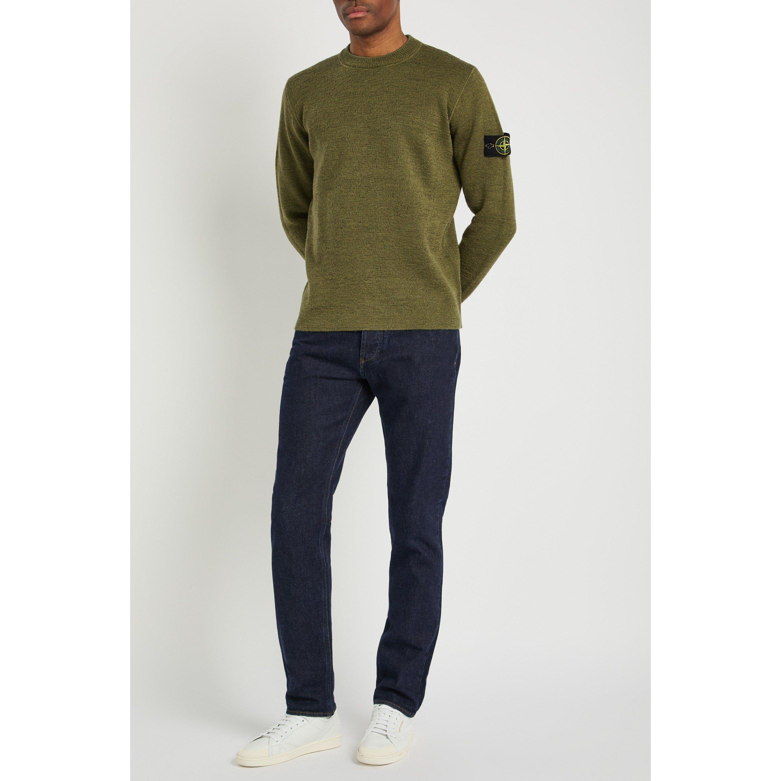 BLUE - Stone Island - Men's Raw Denim Slim-Fit Jeans - 5