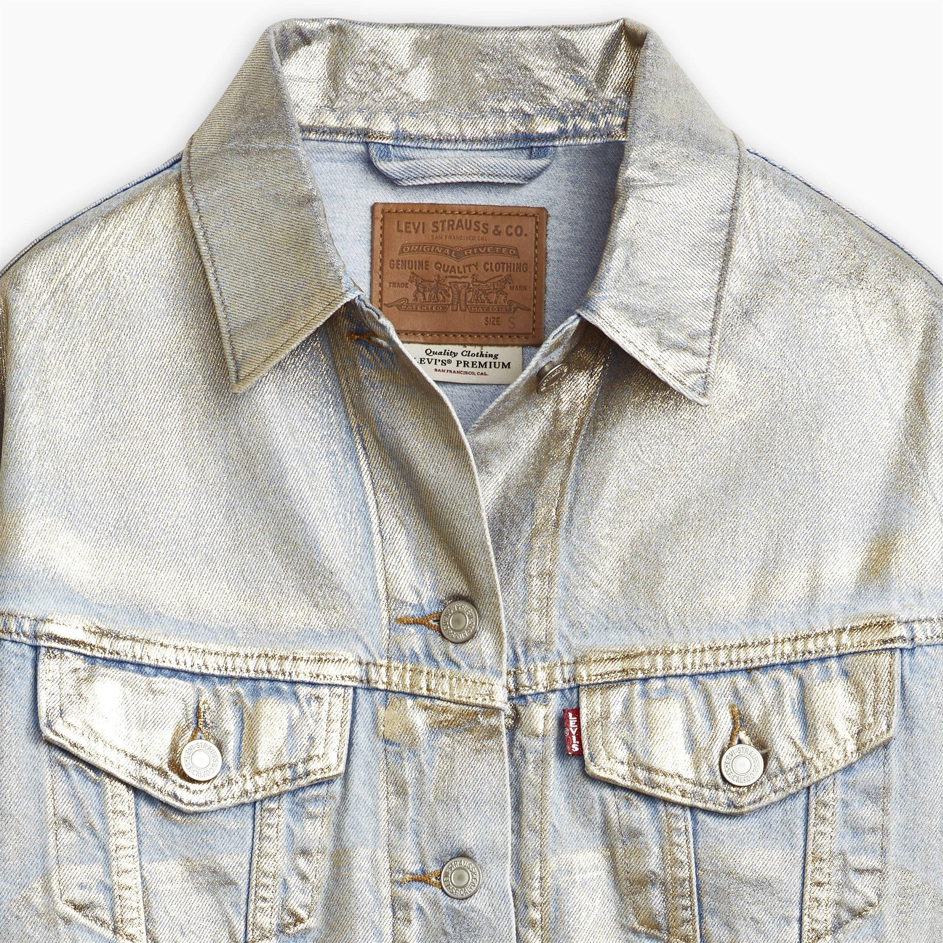 Opticl Ill - Levis - Women's Levi's Shrunken No Pleat Optical Denim Jacket - 3