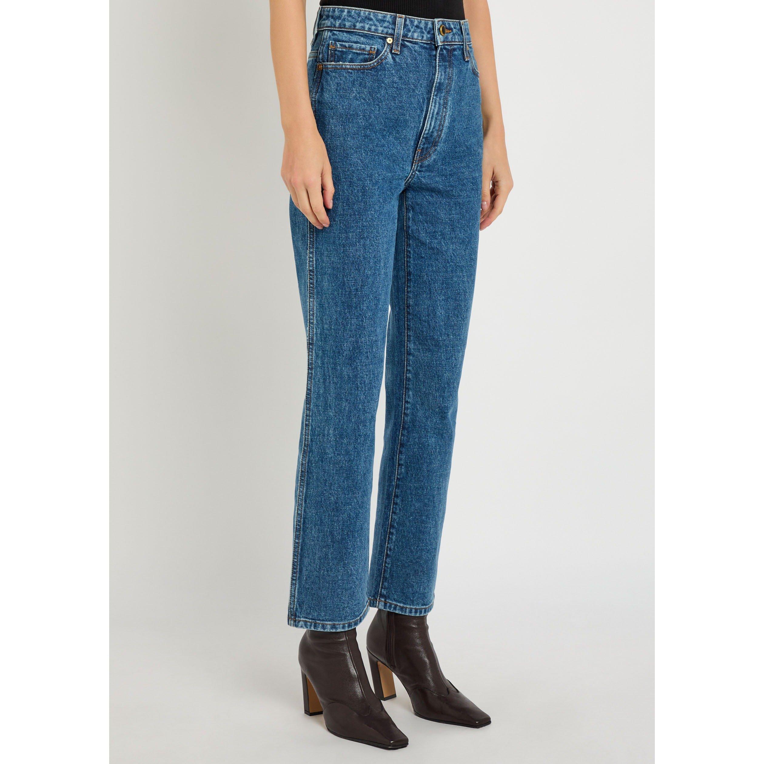 DENIM - Khaite - Women's Danielle High-Waisted Straight Jeans - 2