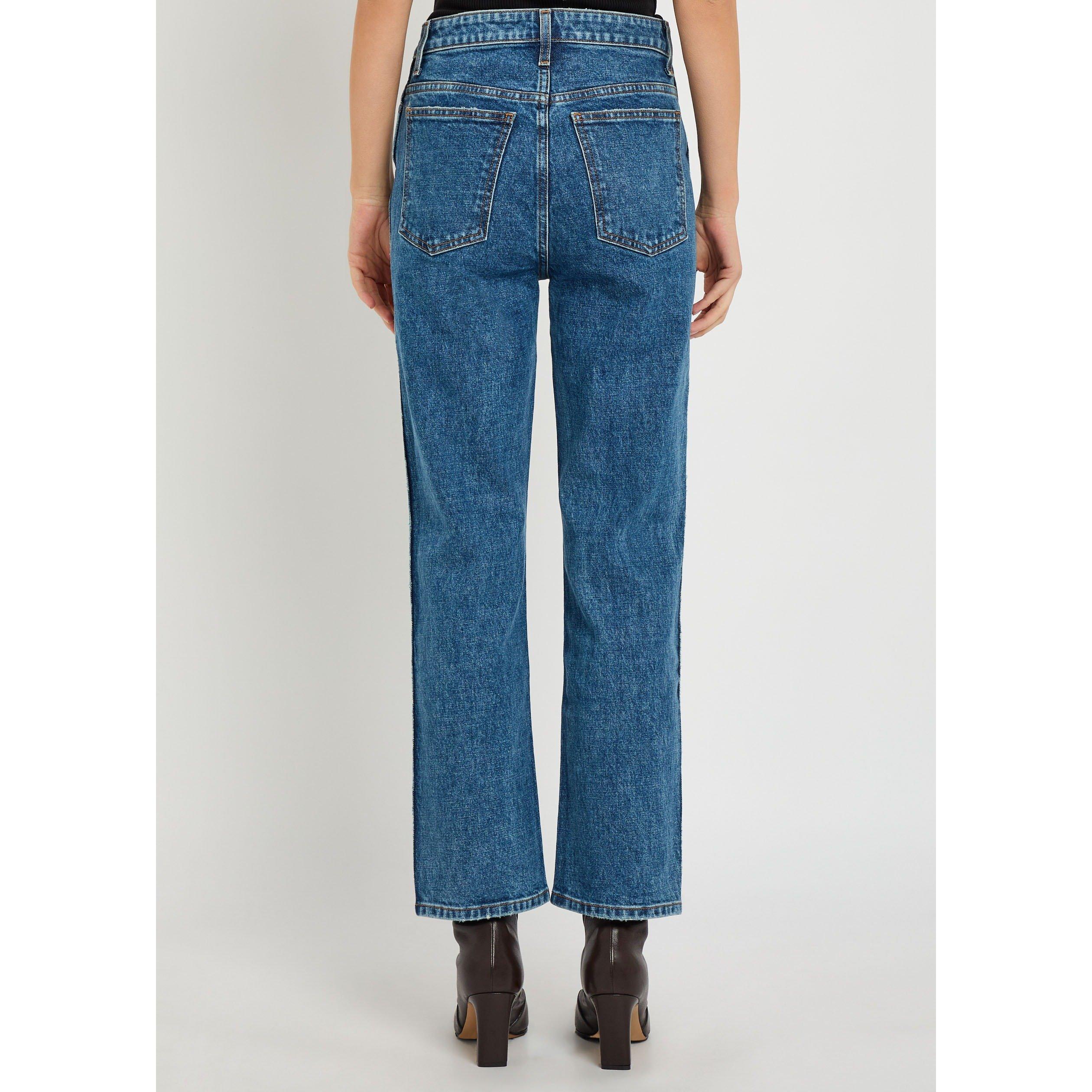 DENIM - Khaite - Women's Danielle High-Waisted Straight Jeans - 3