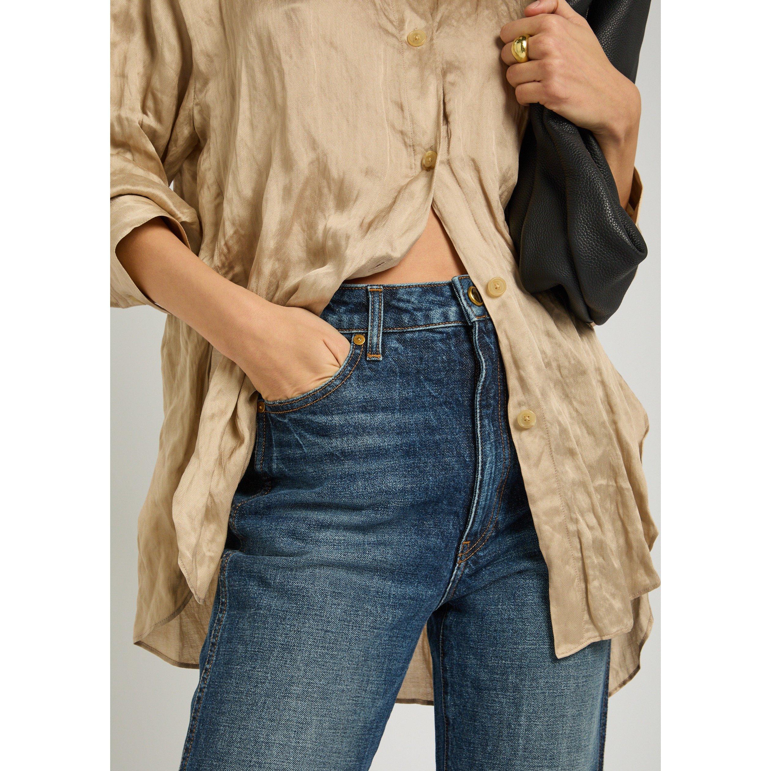 DENIM - Khaite - Women's Danielle Cotton Straight Jeans - 4