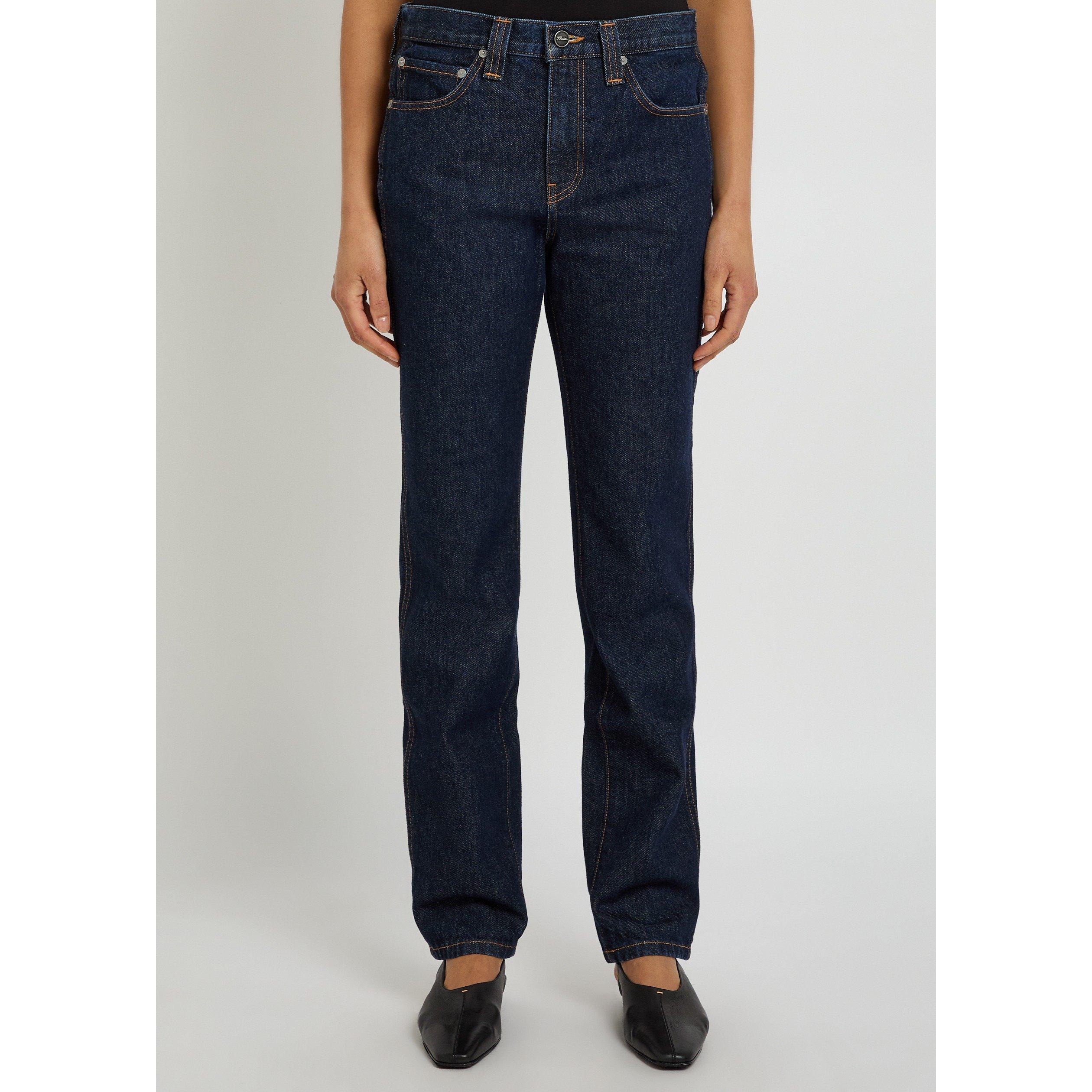 INDIGO - Khaite - Women's Farley Cotton Straight Leg Jeans - 2