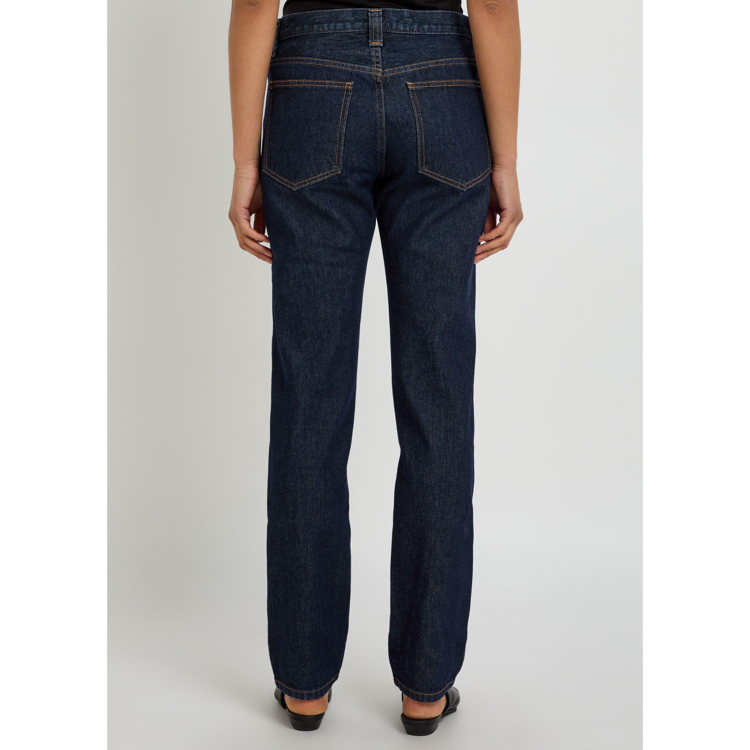 INDIGO - Khaite - Women's Farley Cotton Straight Leg Jeans - 3