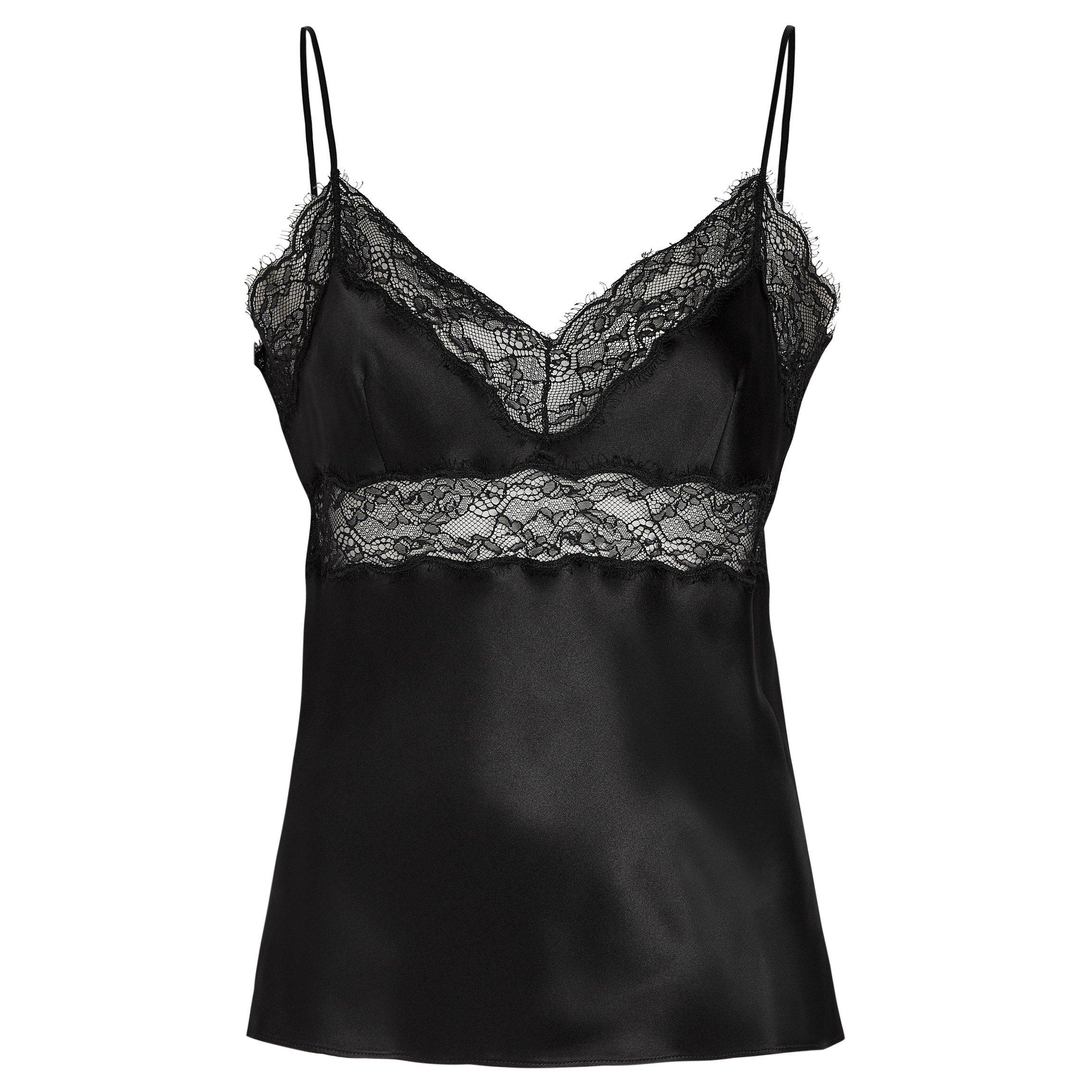 BLACK - Nili Lotan - FELICIE LACE CAMI TOP - 1