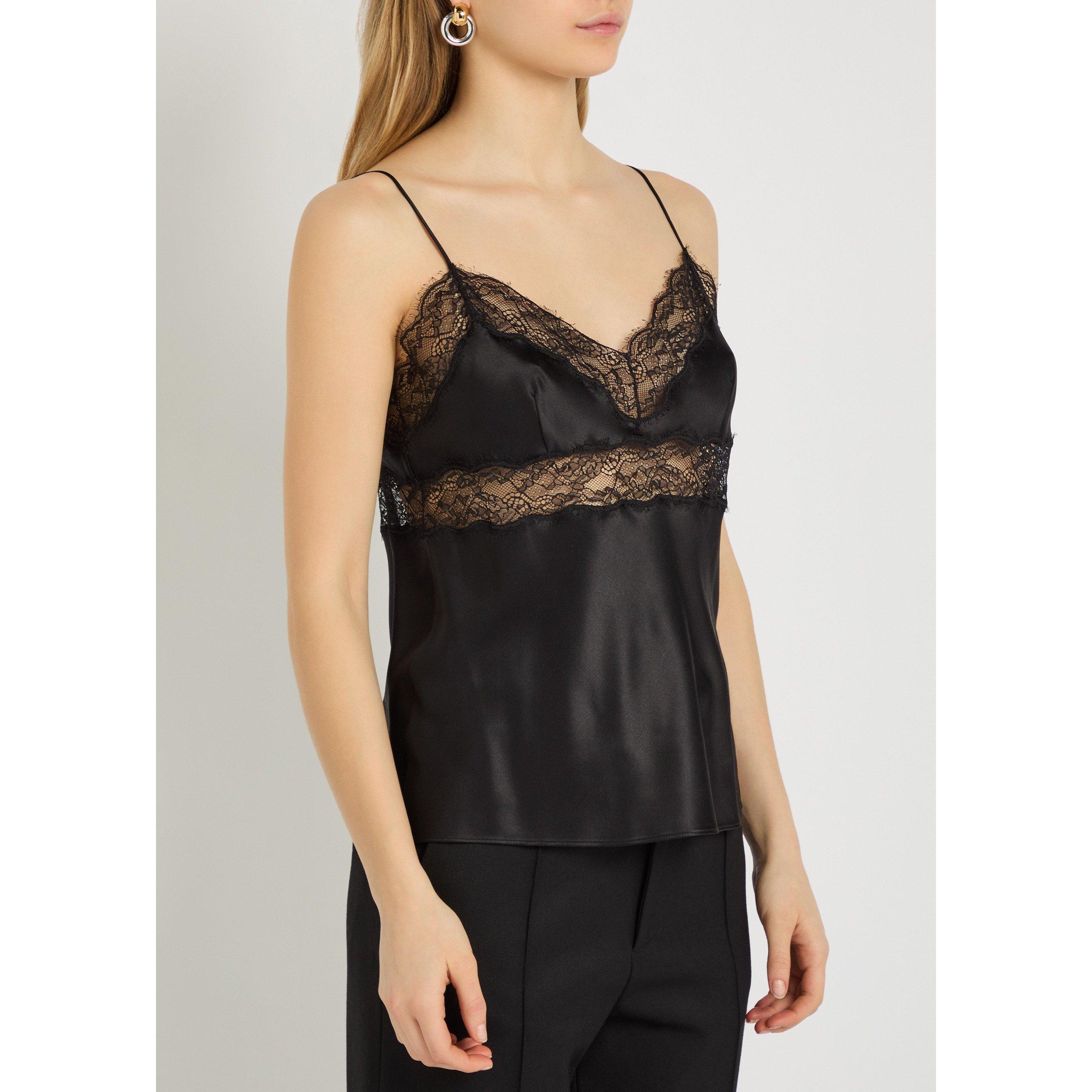 BLACK - Nili Lotan - FELICIE LACE CAMI TOP - 2