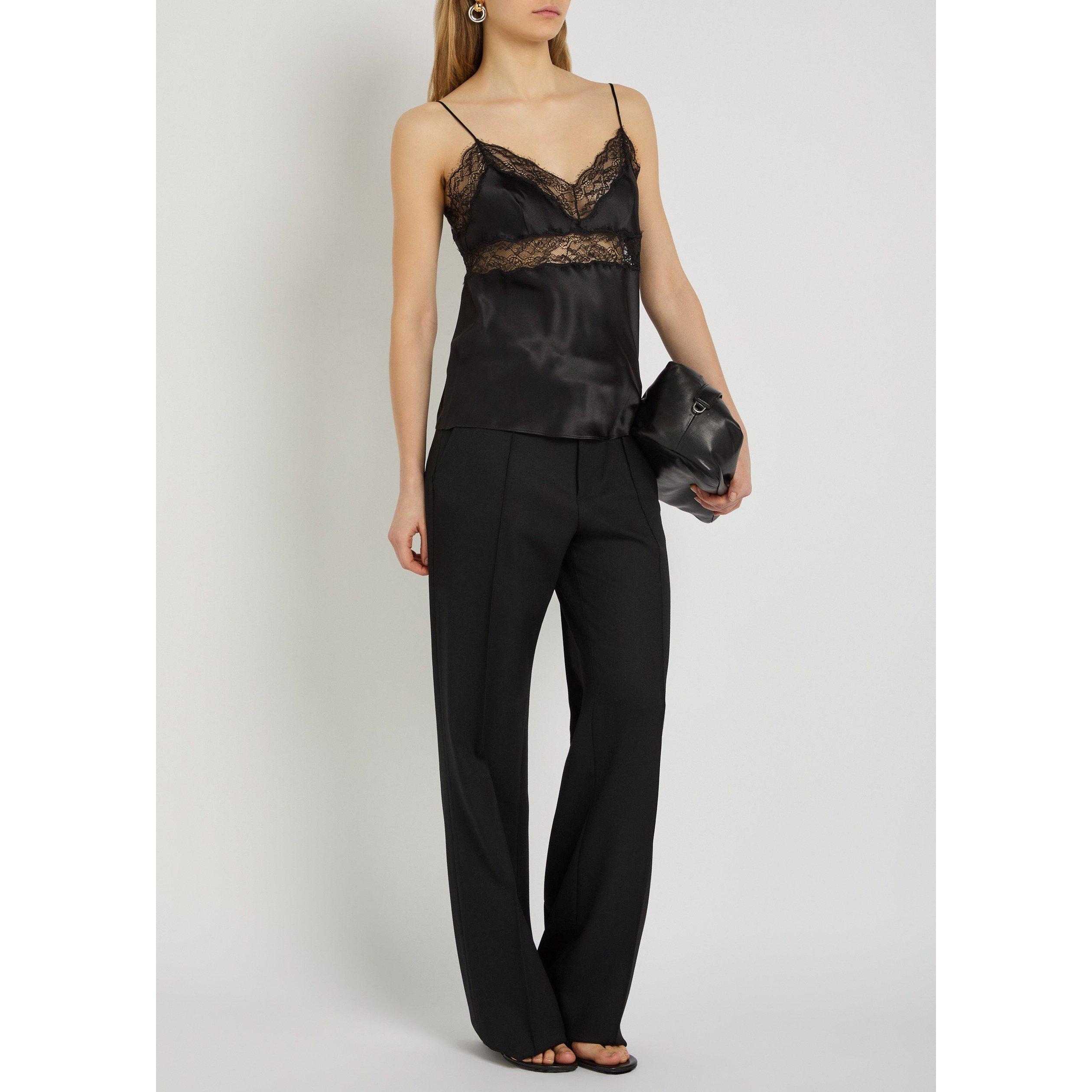 BLACK - Nili Lotan - FELICIE LACE CAMI TOP - 5