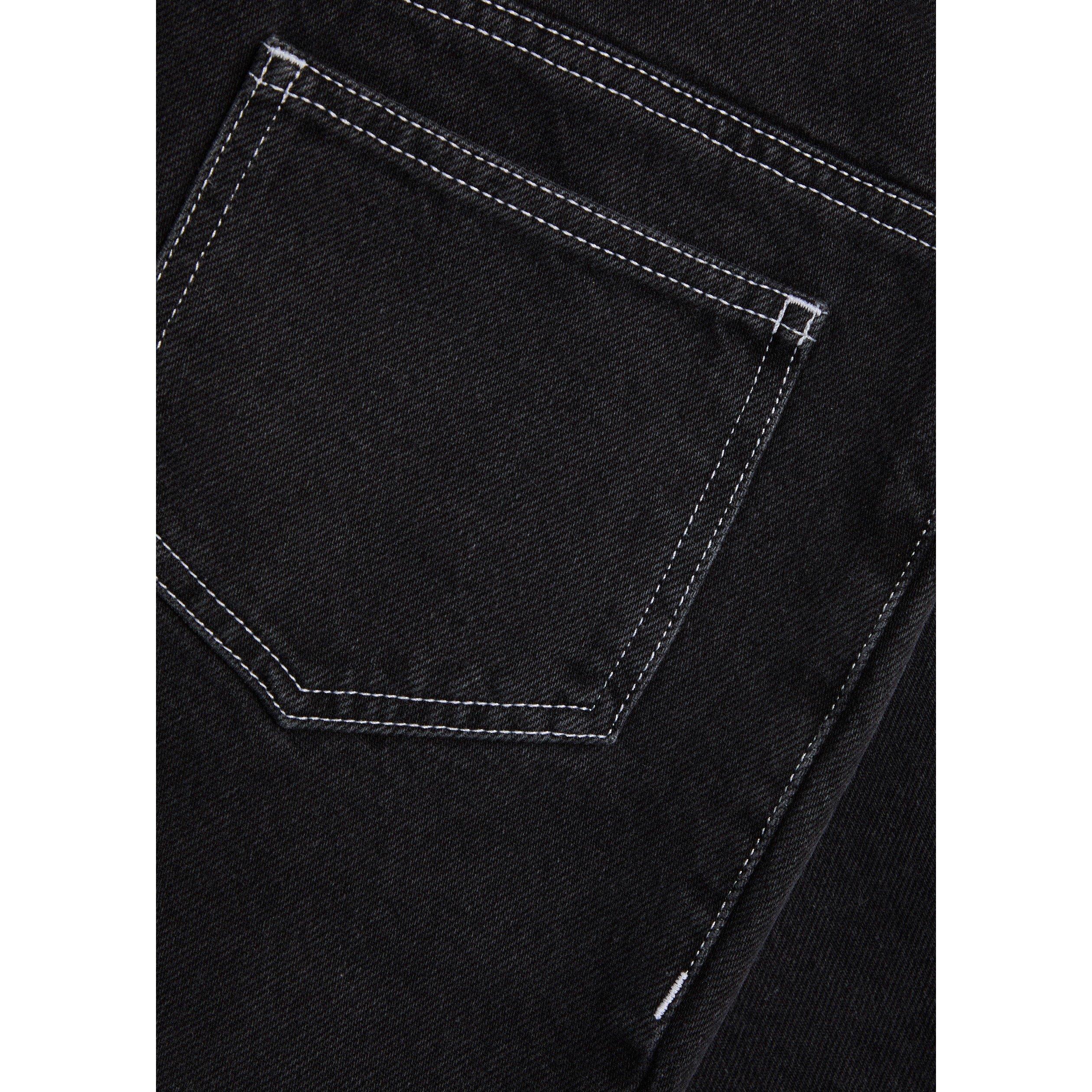 BLACK - Liberowe - Women's Alec Cropped Cotton Mid-Rise Straight Leg Jeans - 4