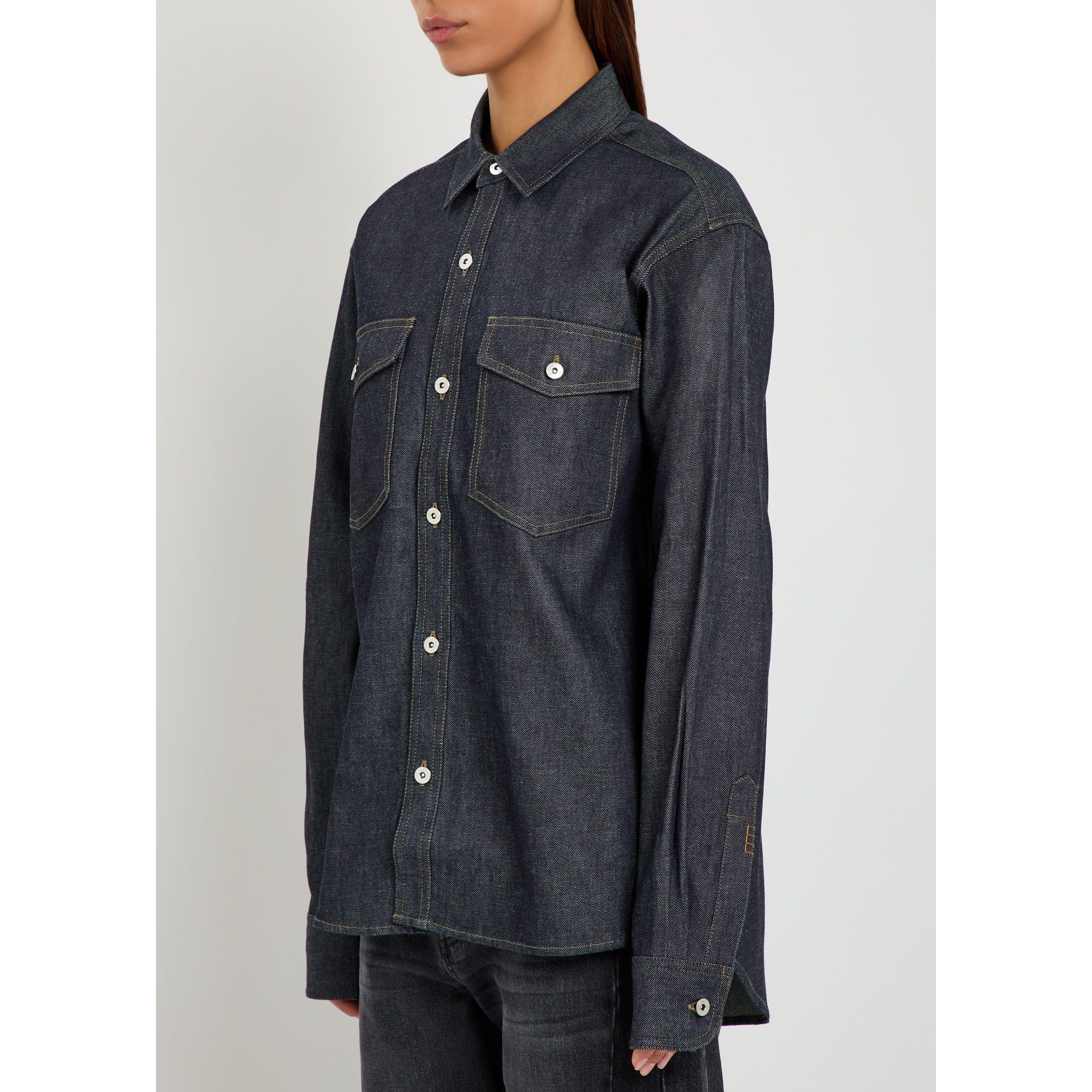 INDIGO - JW Anderson - Women's Oversized Cotton Denim Shirt - 2