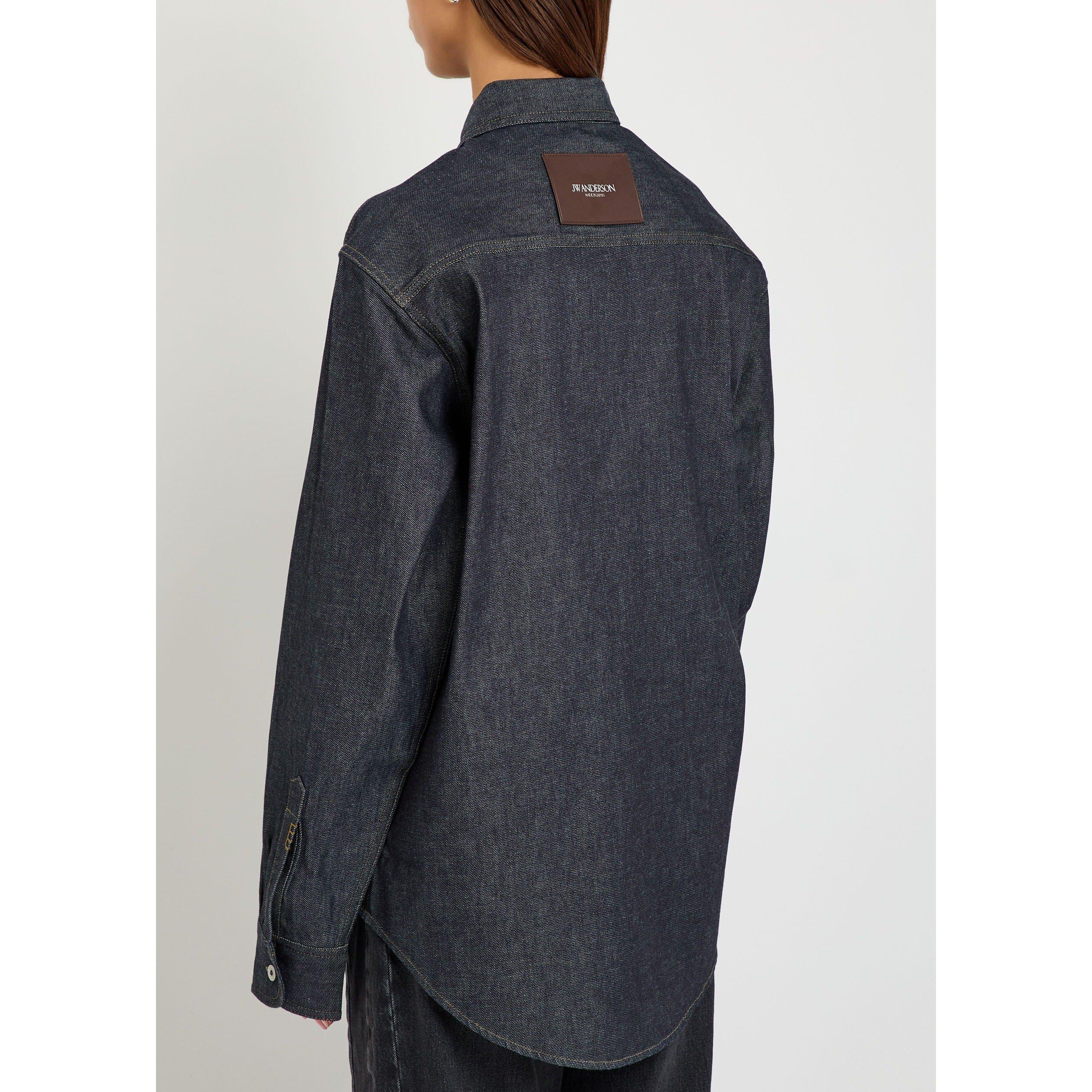 INDIGO - JW Anderson - Women's Oversized Cotton Denim Shirt - 3