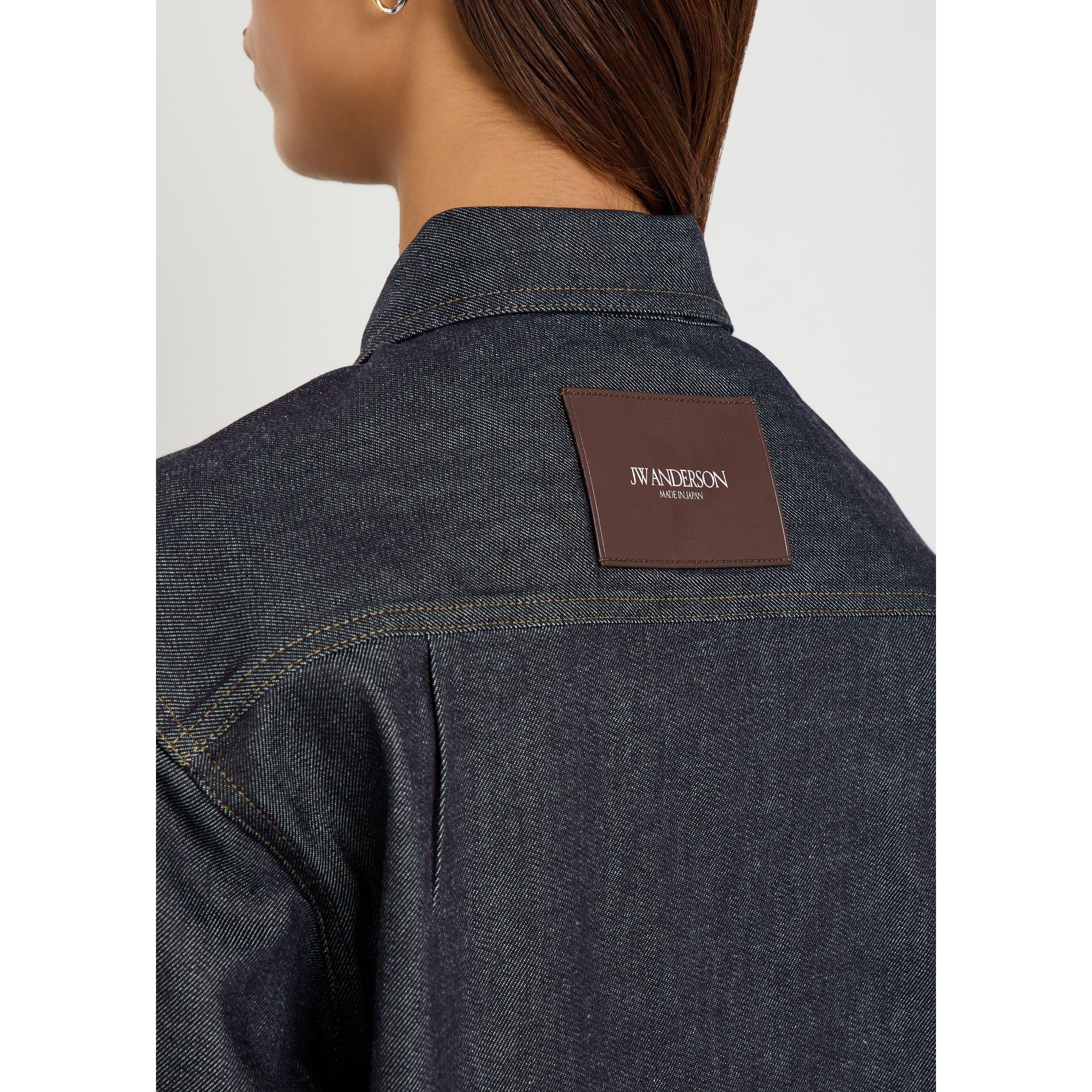 INDIGO - JW Anderson - Women's Oversized Cotton Denim Shirt - 4