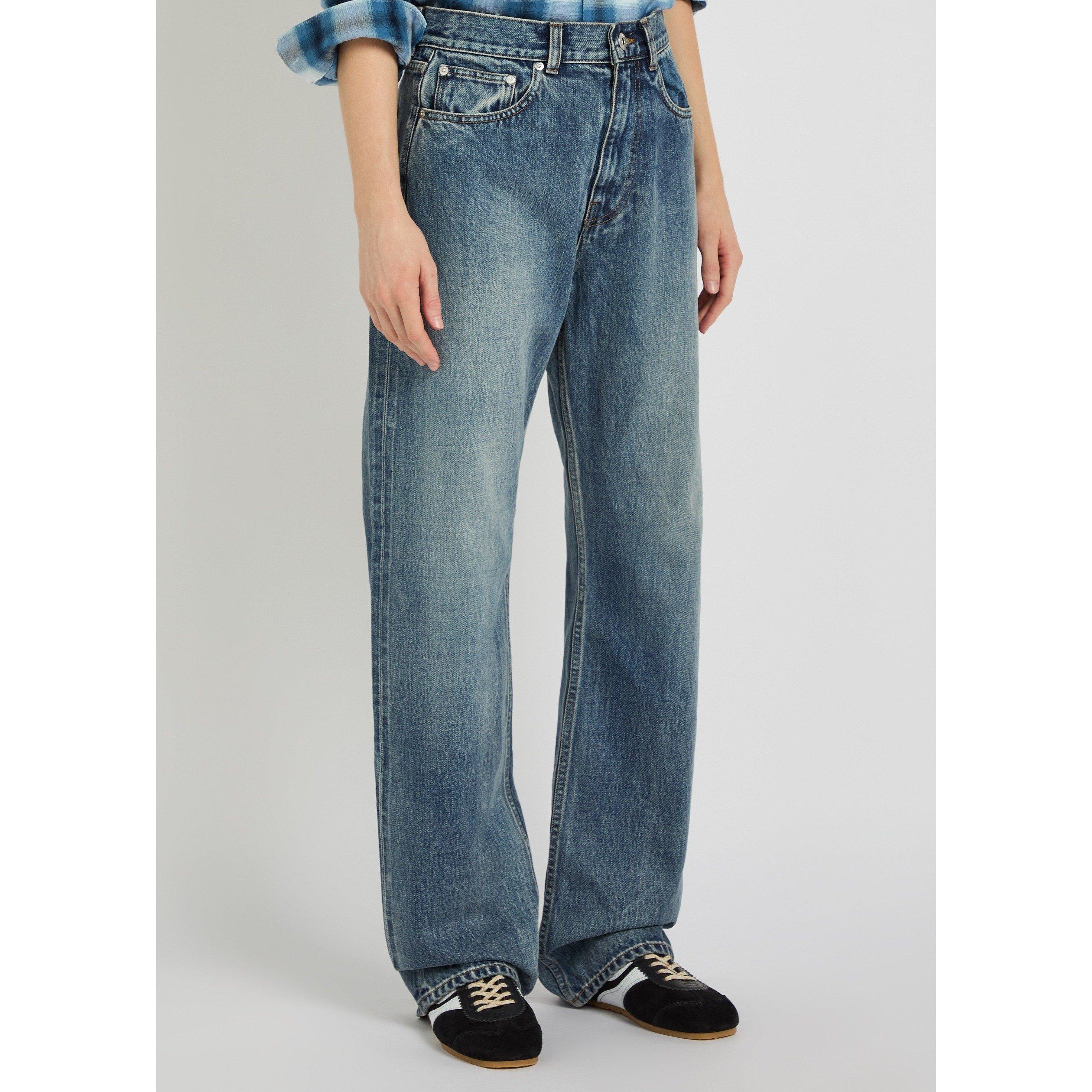 DENIM - JW Anderson - Women's Cotton High-Rise Straight Leg Jeans - 2