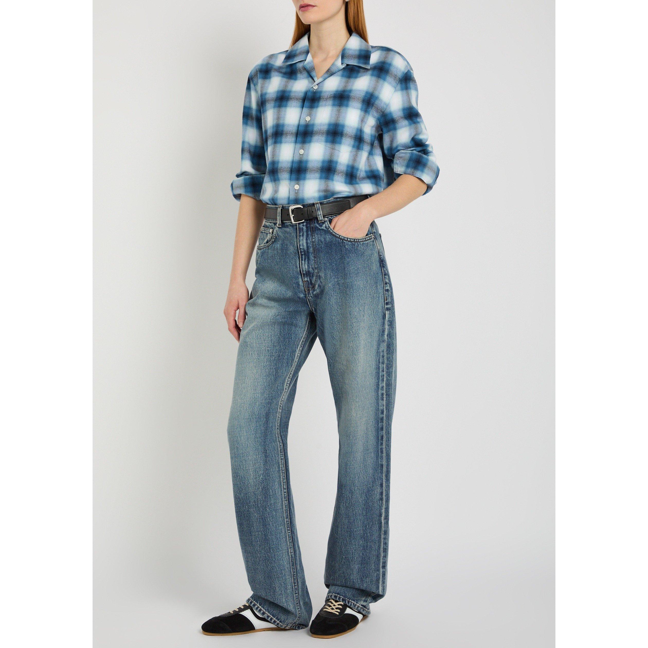 DENIM - JW Anderson - Women's Cotton High-Rise Straight Leg Jeans - 5
