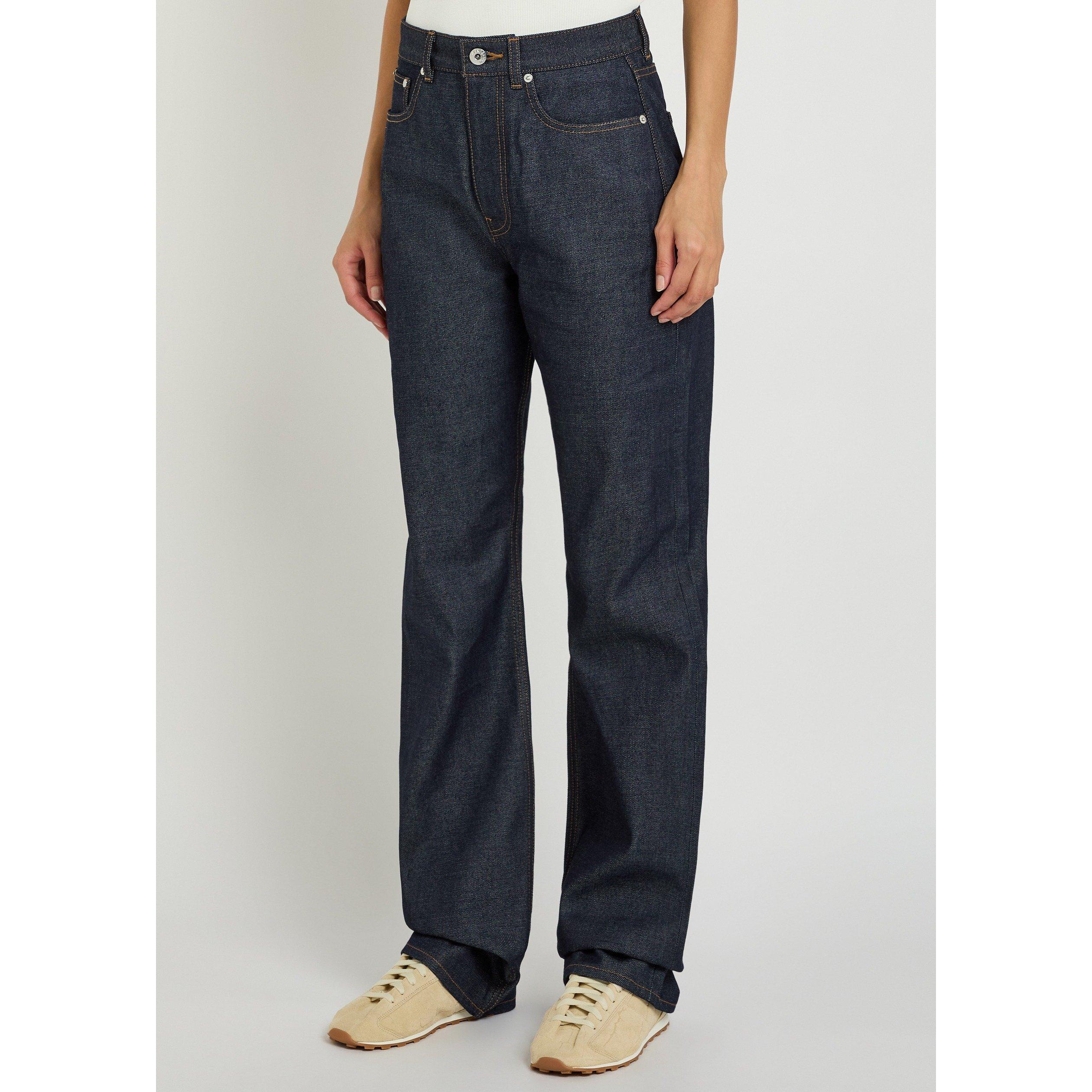 INDIGO - JW Anderson - Women's Cotton High-Rise Straight Leg Jeans - 2