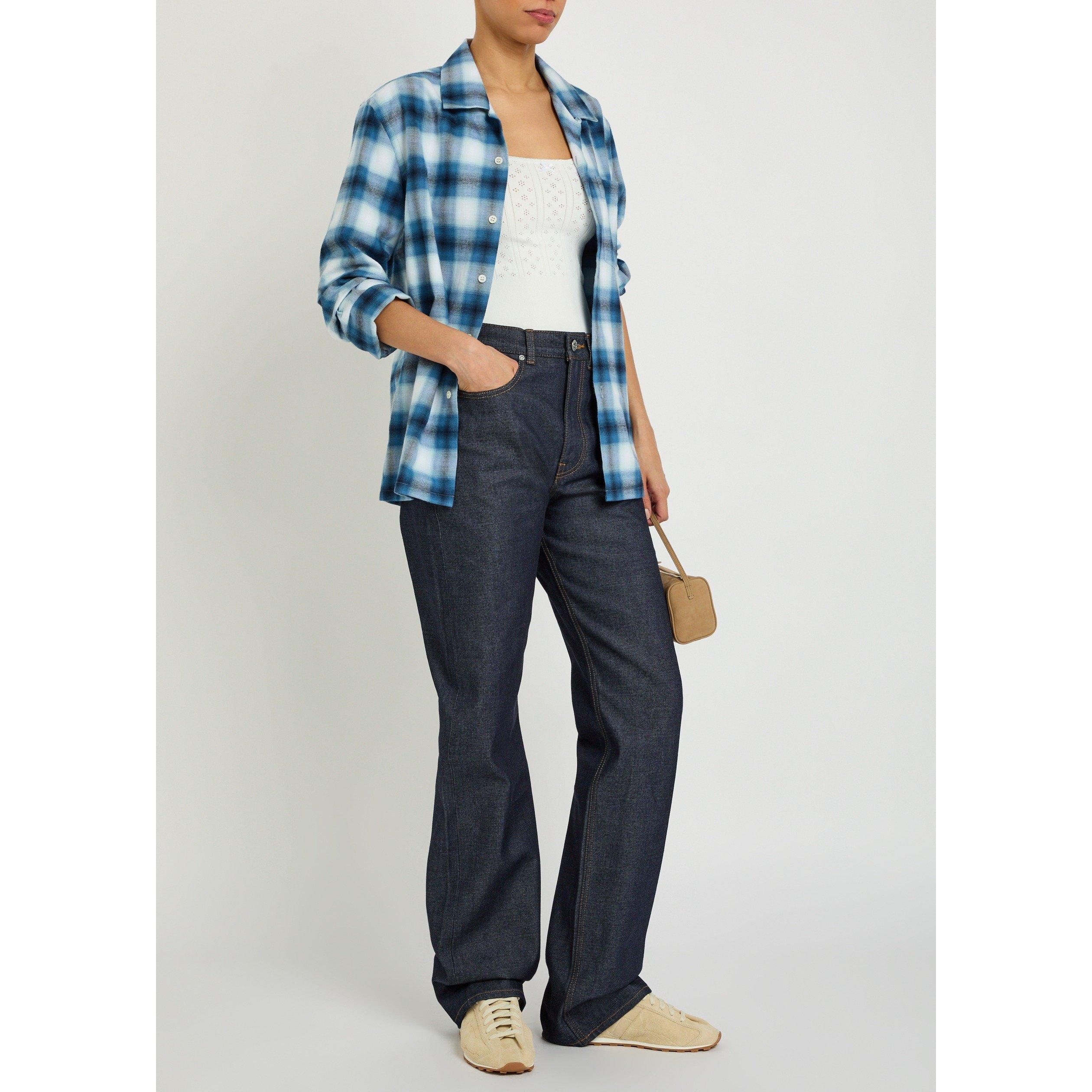 INDIGO - JW Anderson - Women's Cotton High-Rise Straight Leg Jeans - 5