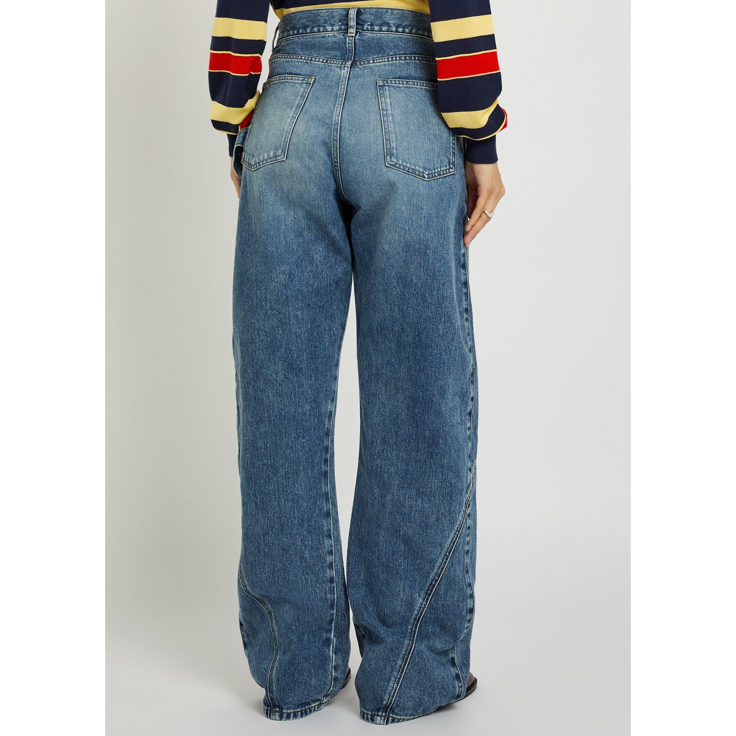 DENIM - JW Anderson - Women's Twisted Workwear Cotton Straight-Leg Jeans - 3