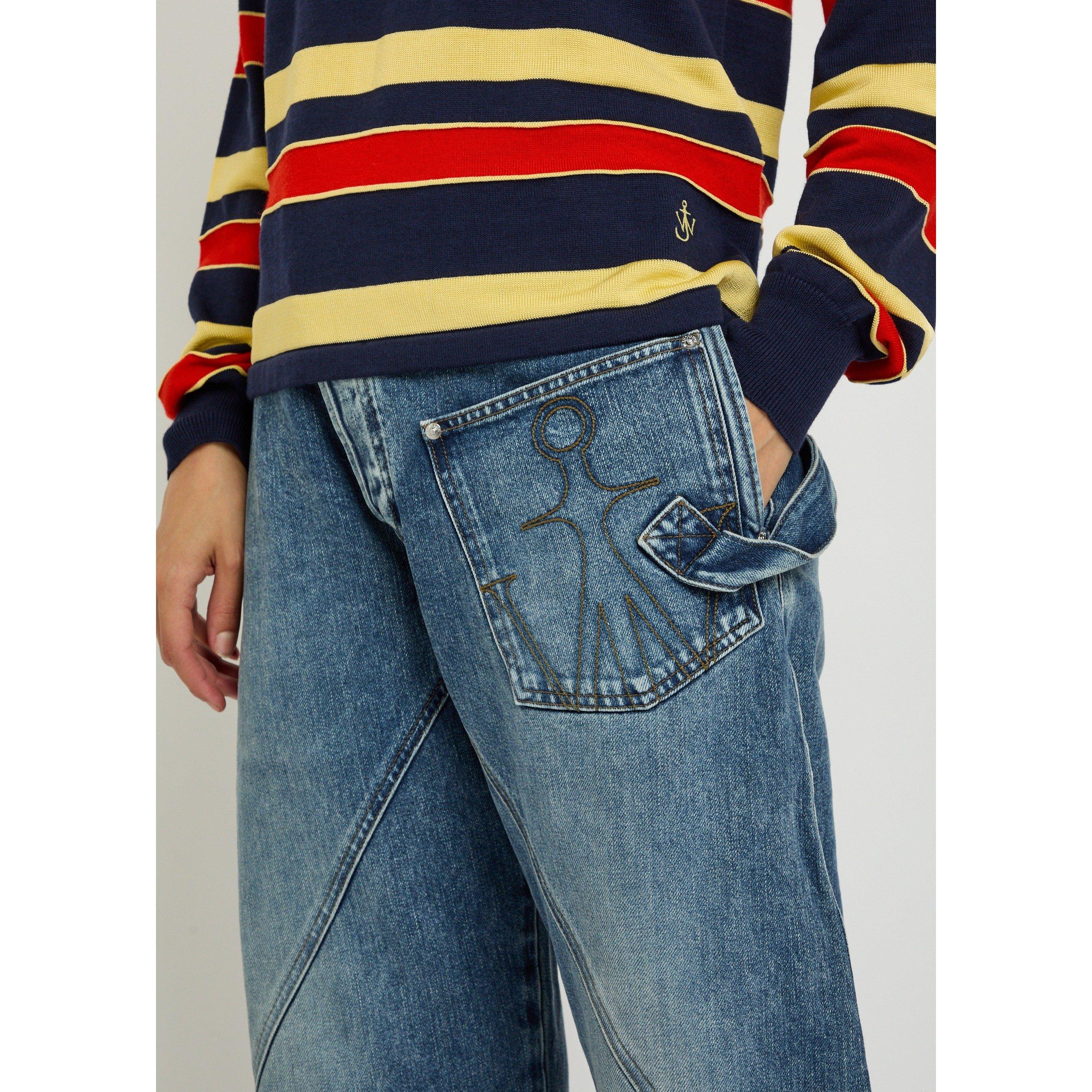 DENIM - JW Anderson - Women's Twisted Workwear Cotton Straight-Leg Jeans - 4