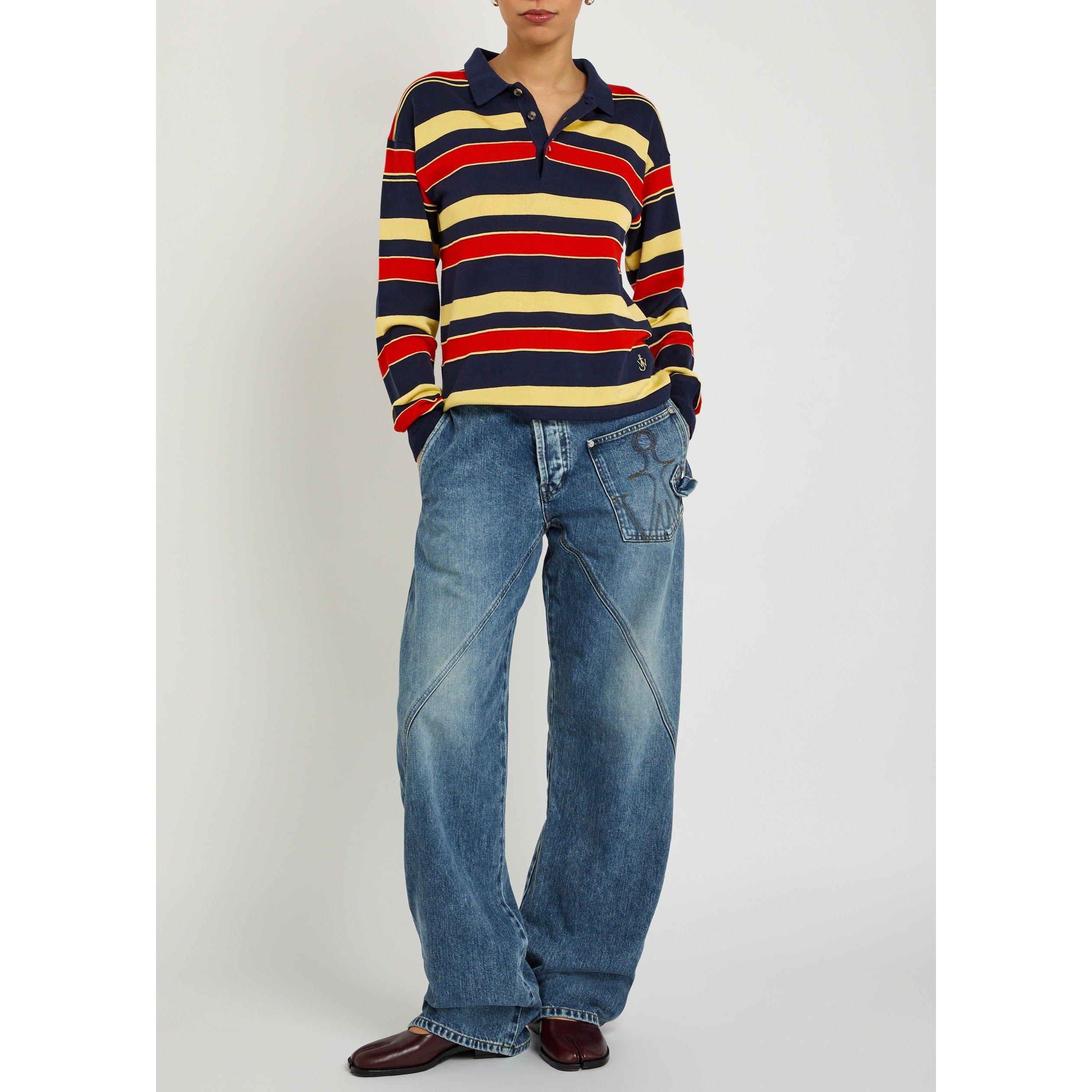 DENIM - JW Anderson - Women's Twisted Workwear Cotton Straight-Leg Jeans - 5