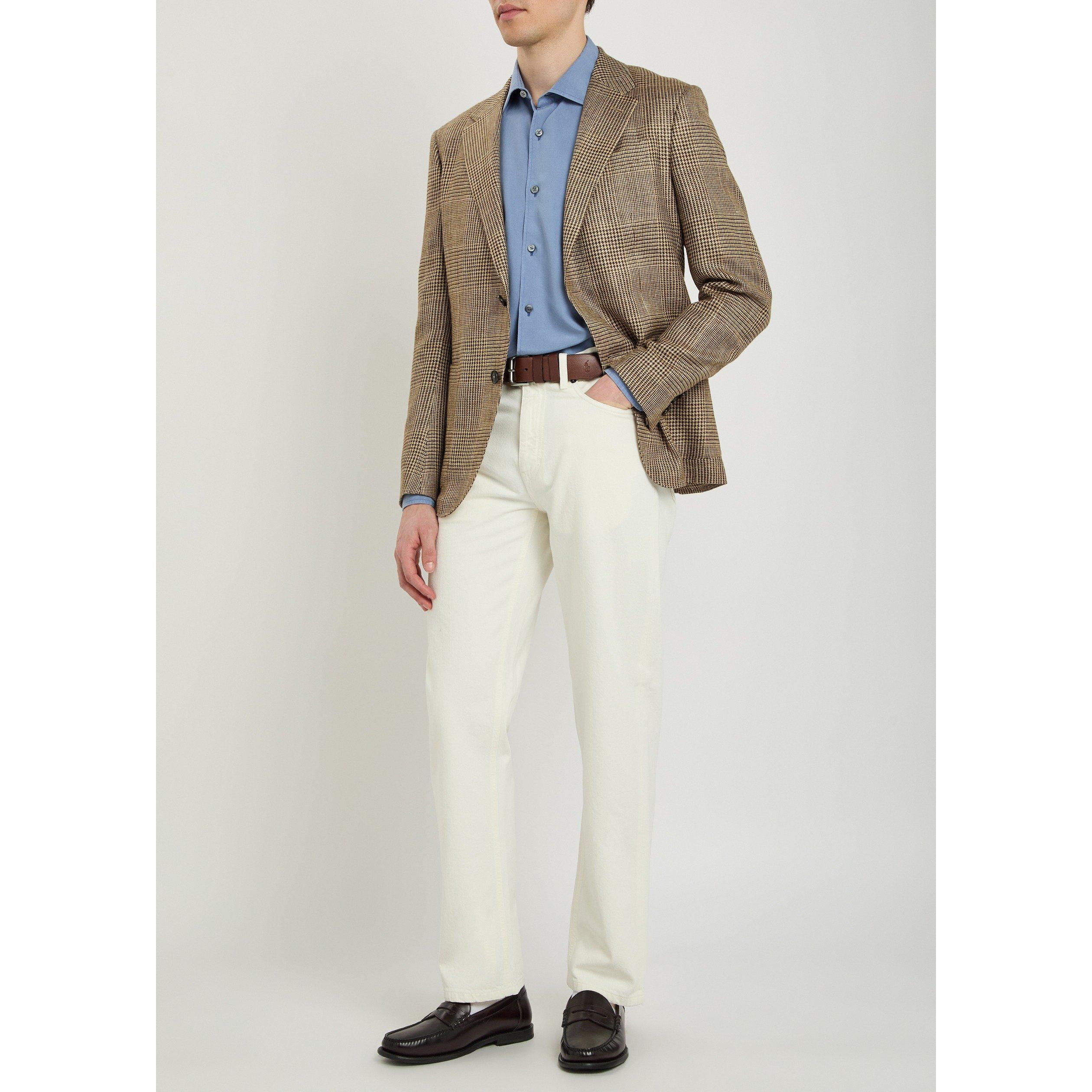 WHITE - Zegna - Men's Cotton Slim Jeans - 5