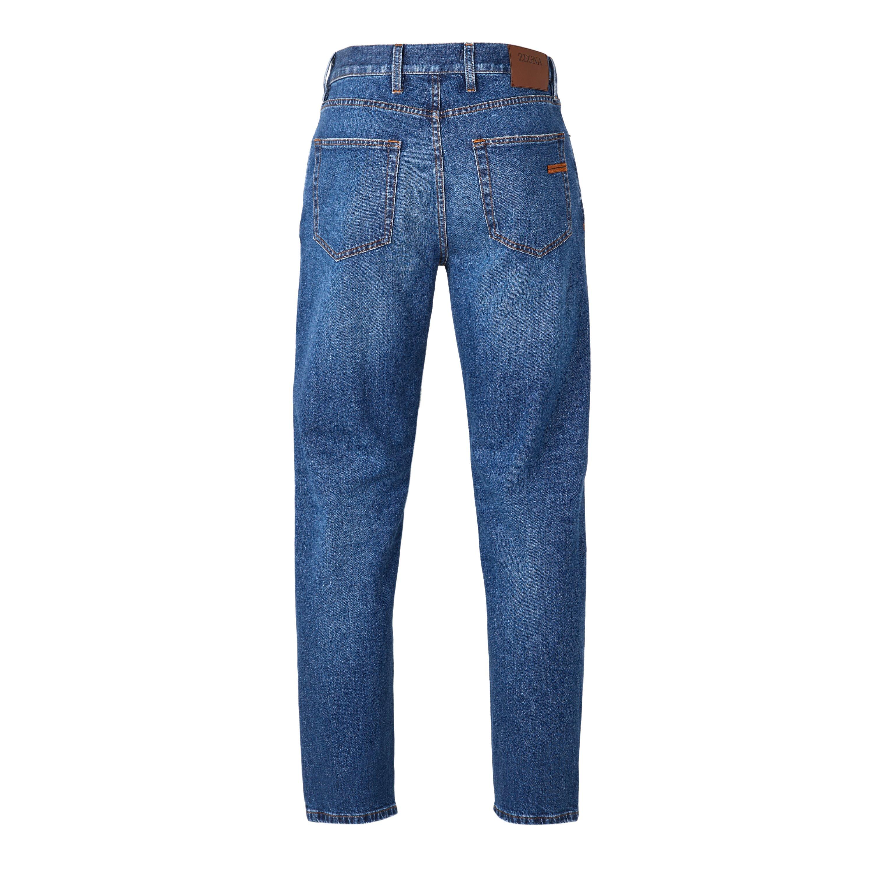 DENIM - Zegna - Men's Comfort Cotton Vint Slim Jeans - 2
