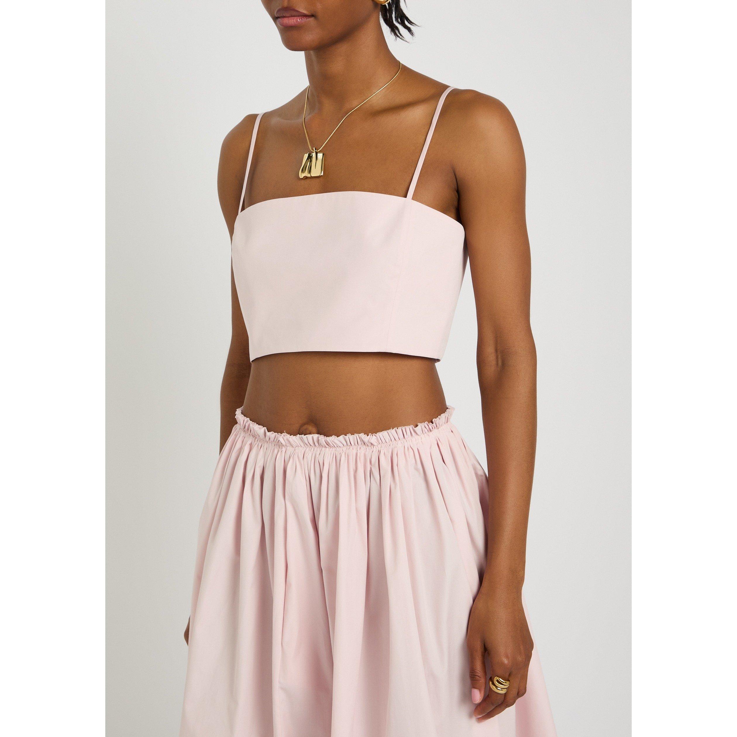 LIGHT PINK - Gabriela Hearst - Women's Nadir Cotton Slim-Fit Cropped Top - 2