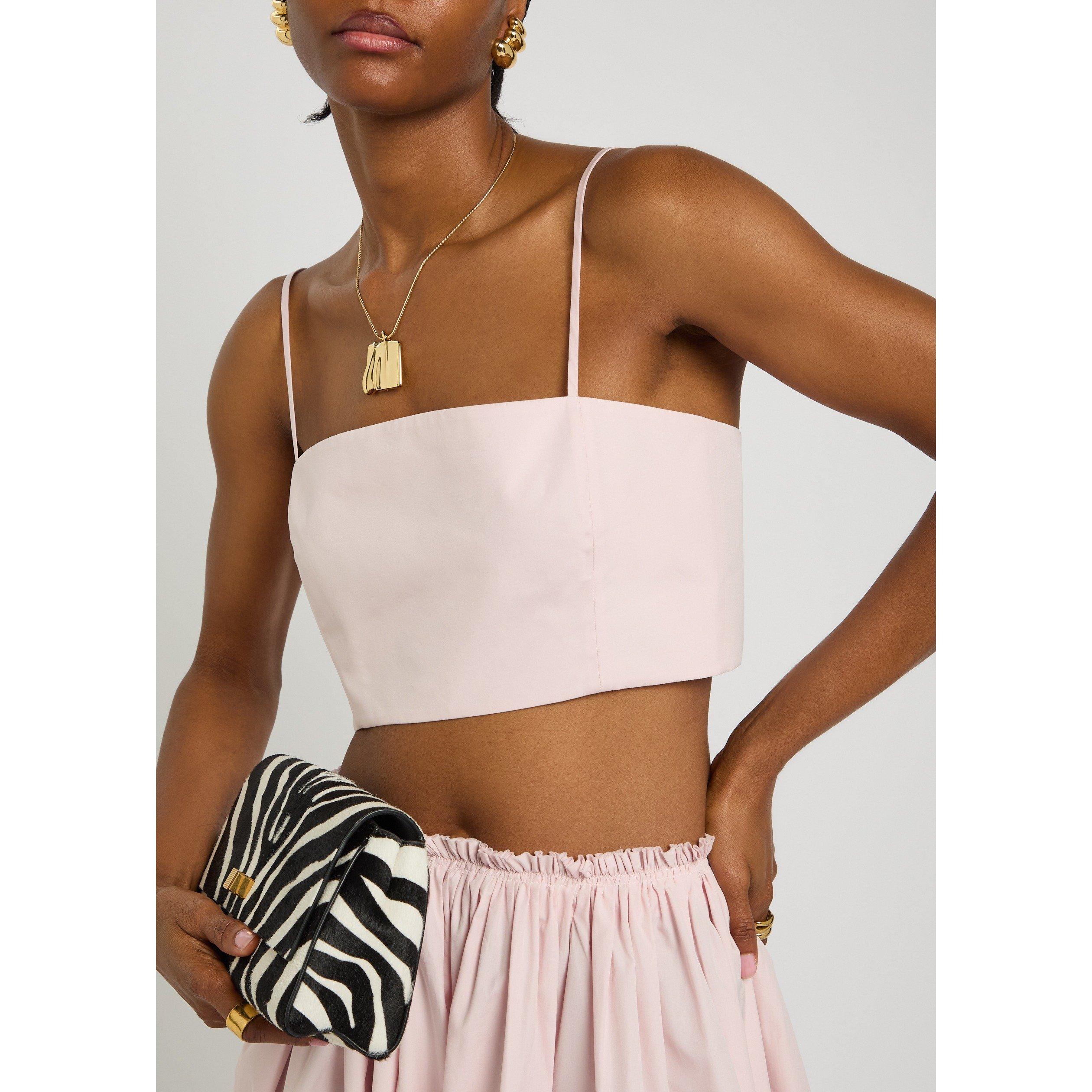 LIGHT PINK - Gabriela Hearst - Women's Nadir Cotton Slim-Fit Cropped Top - 4