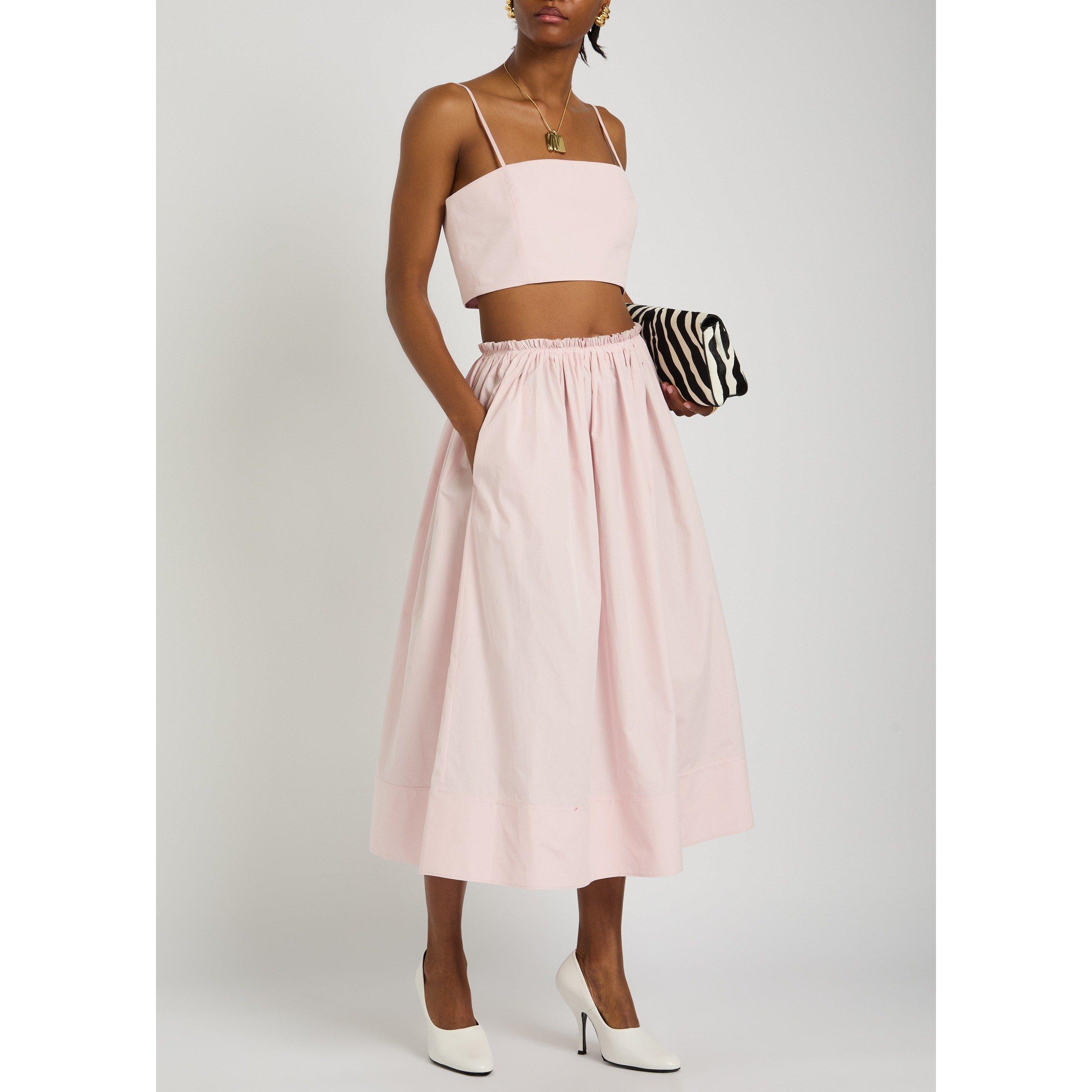 LIGHT PINK - Gabriela Hearst - Women's Nadir Cotton Slim-Fit Cropped Top - 5