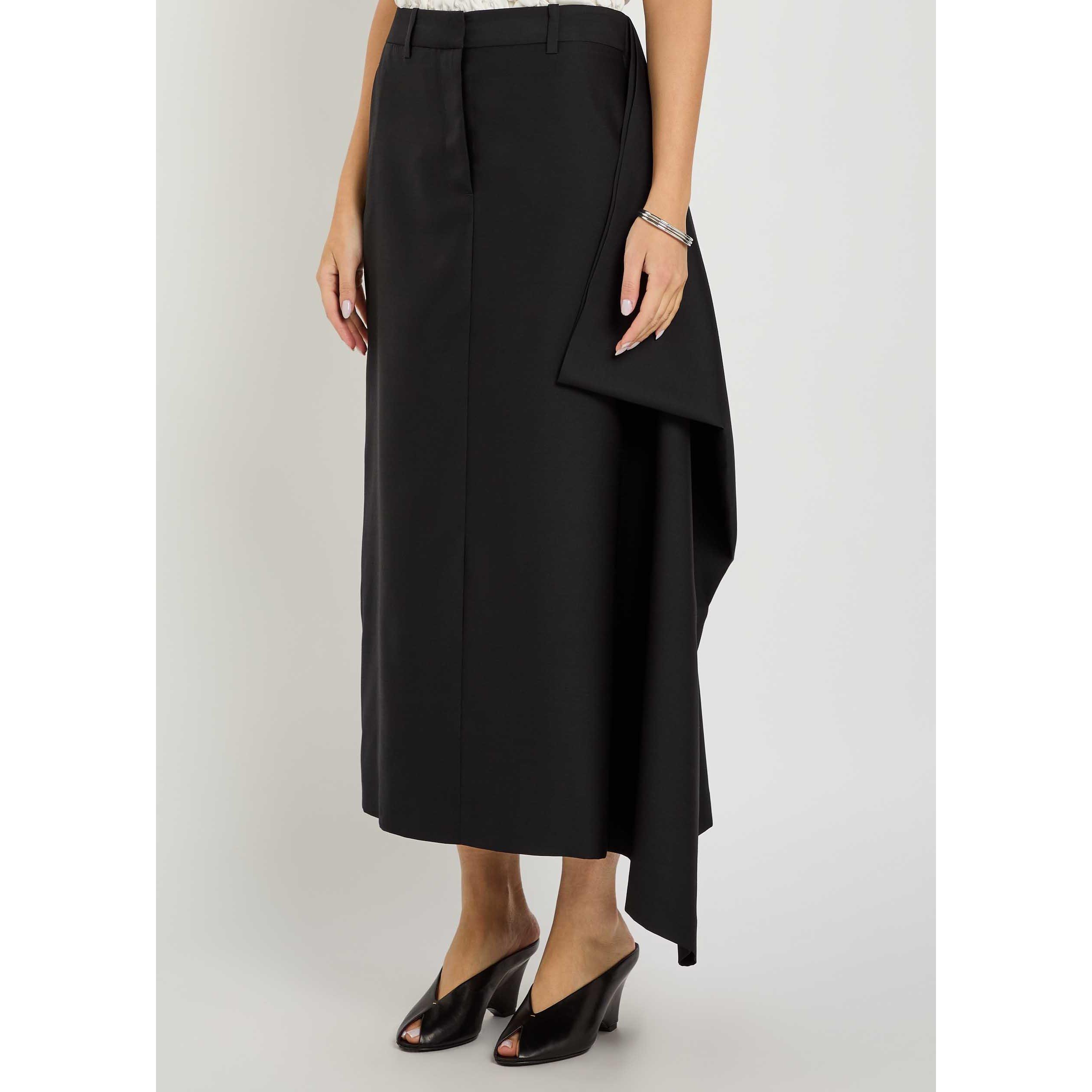 BLACK - Unknown - Women's Augusta Wool A-Line Skirt - 2