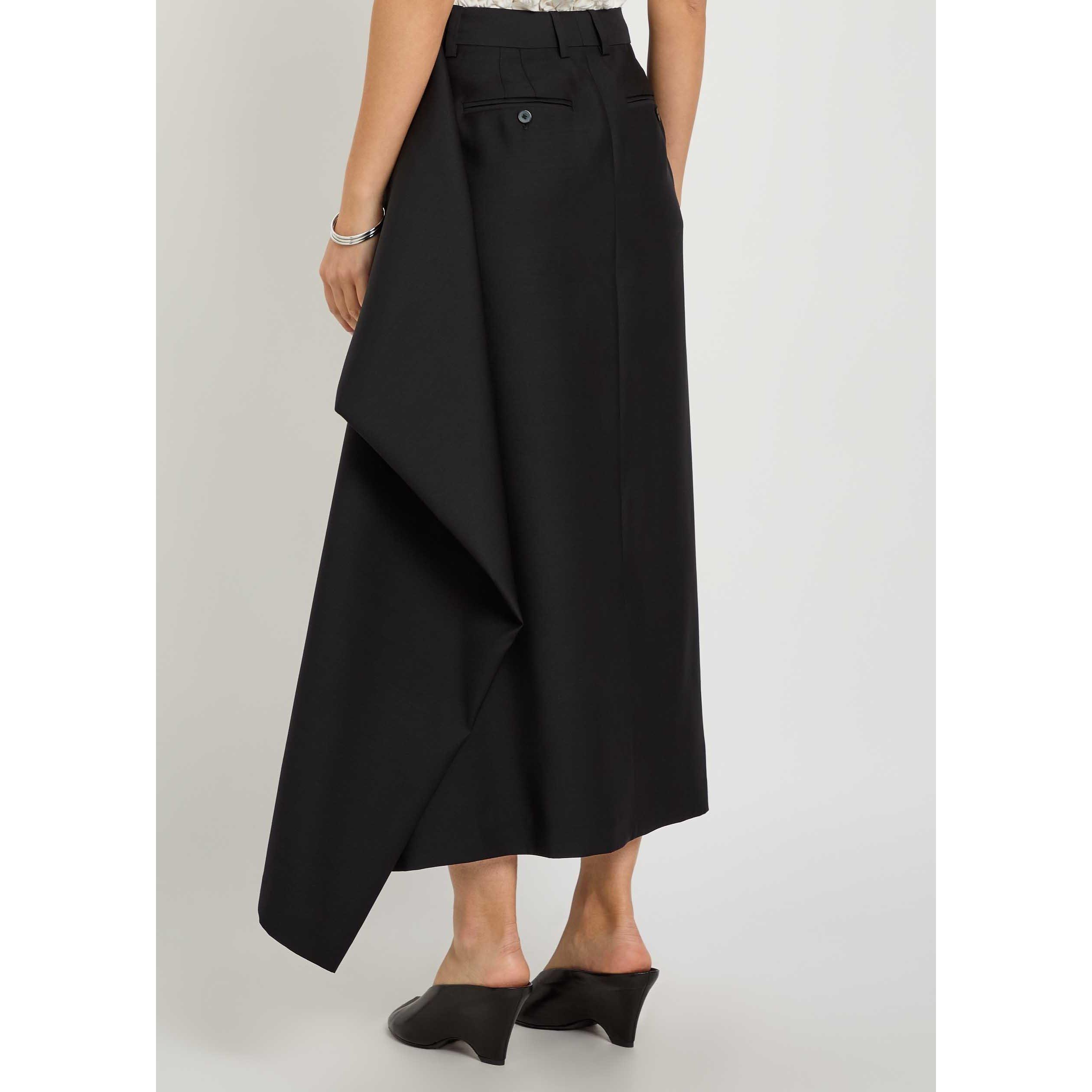 BLACK - Unknown - Women's Augusta Wool A-Line Skirt - 3