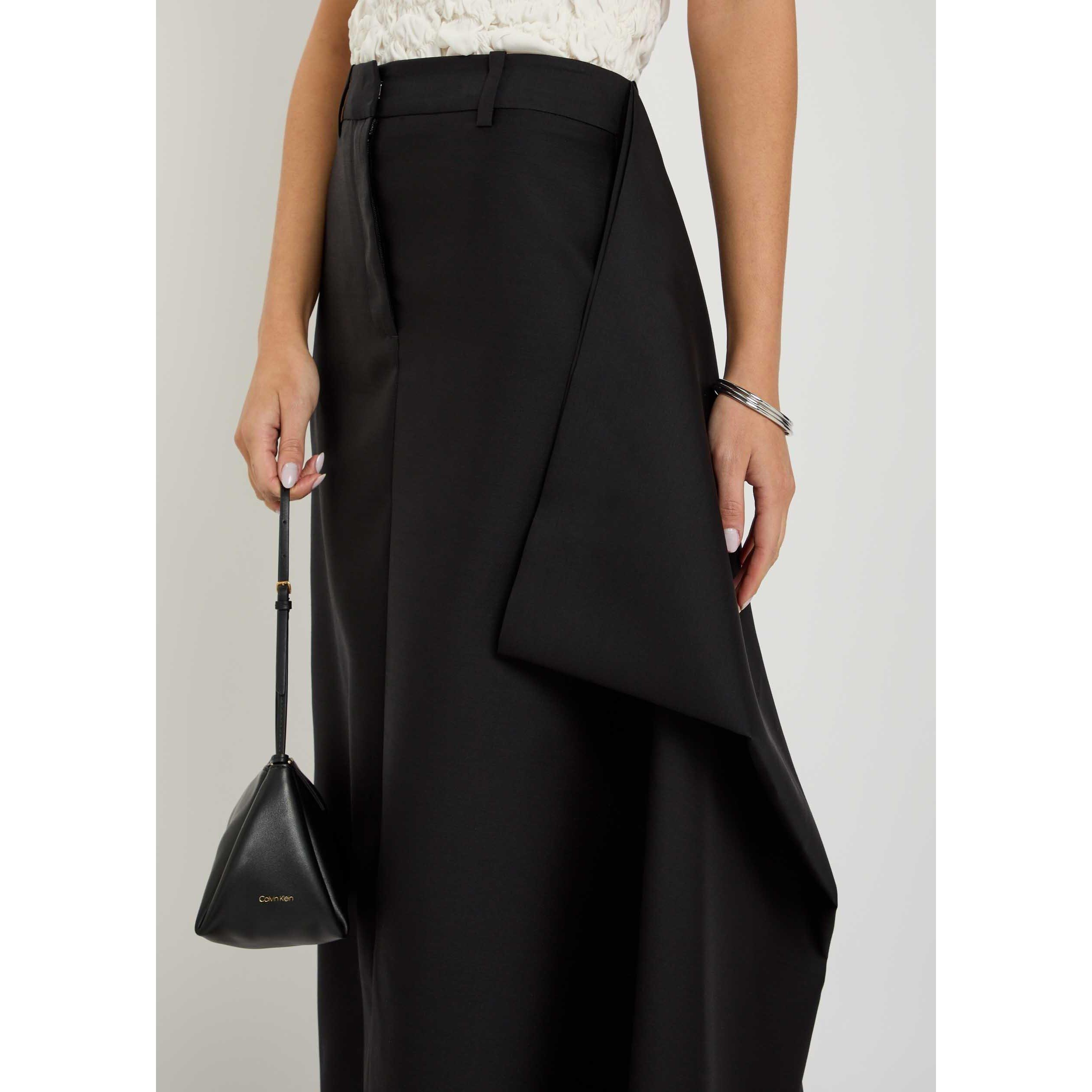 BLACK - Unknown - Women's Augusta Wool A-Line Skirt - 4