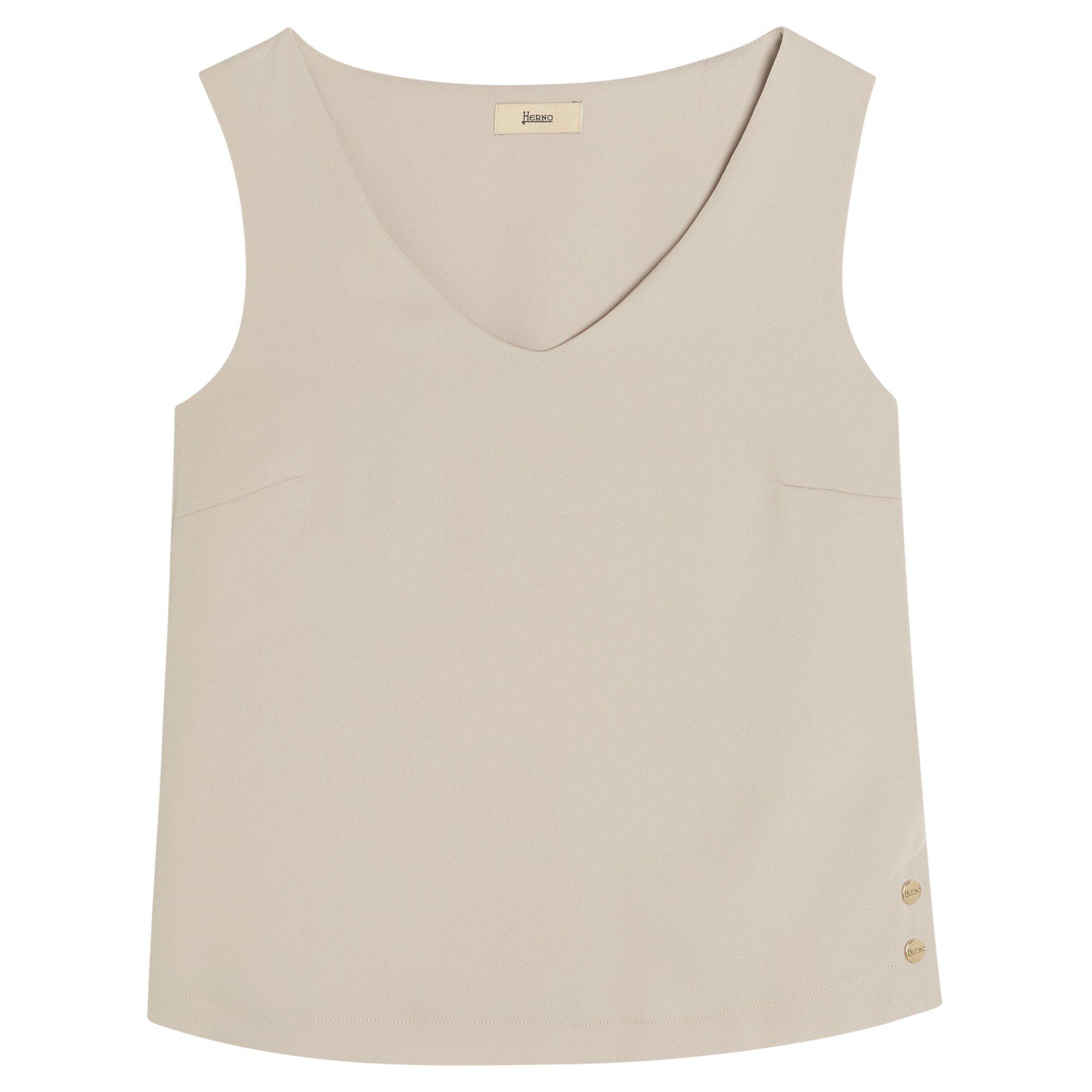CREAM - Herno - T SL SATIN TOP