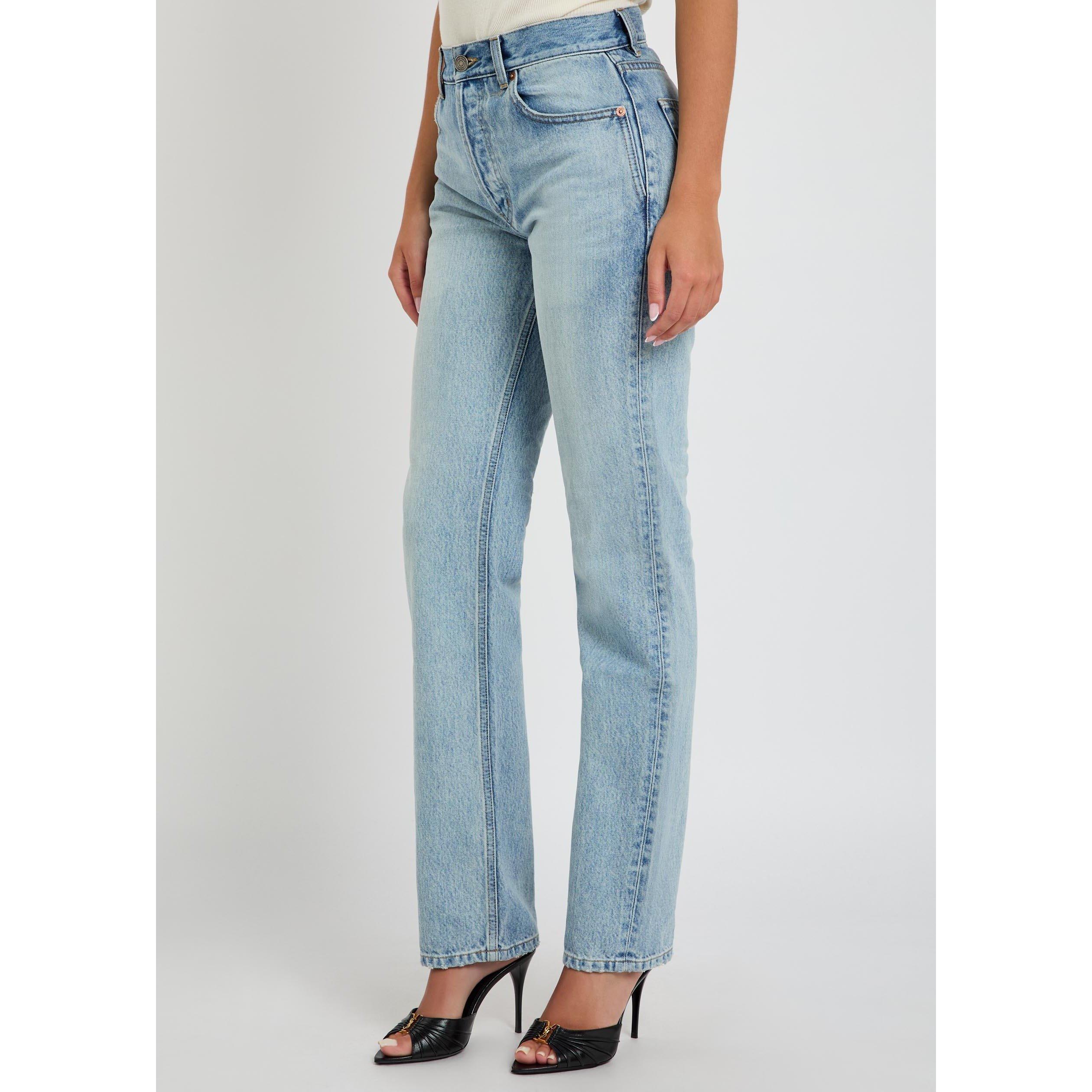 DENIM - Saint Laurent - Women's Relax Cotton Straight Leg Jeans - 2