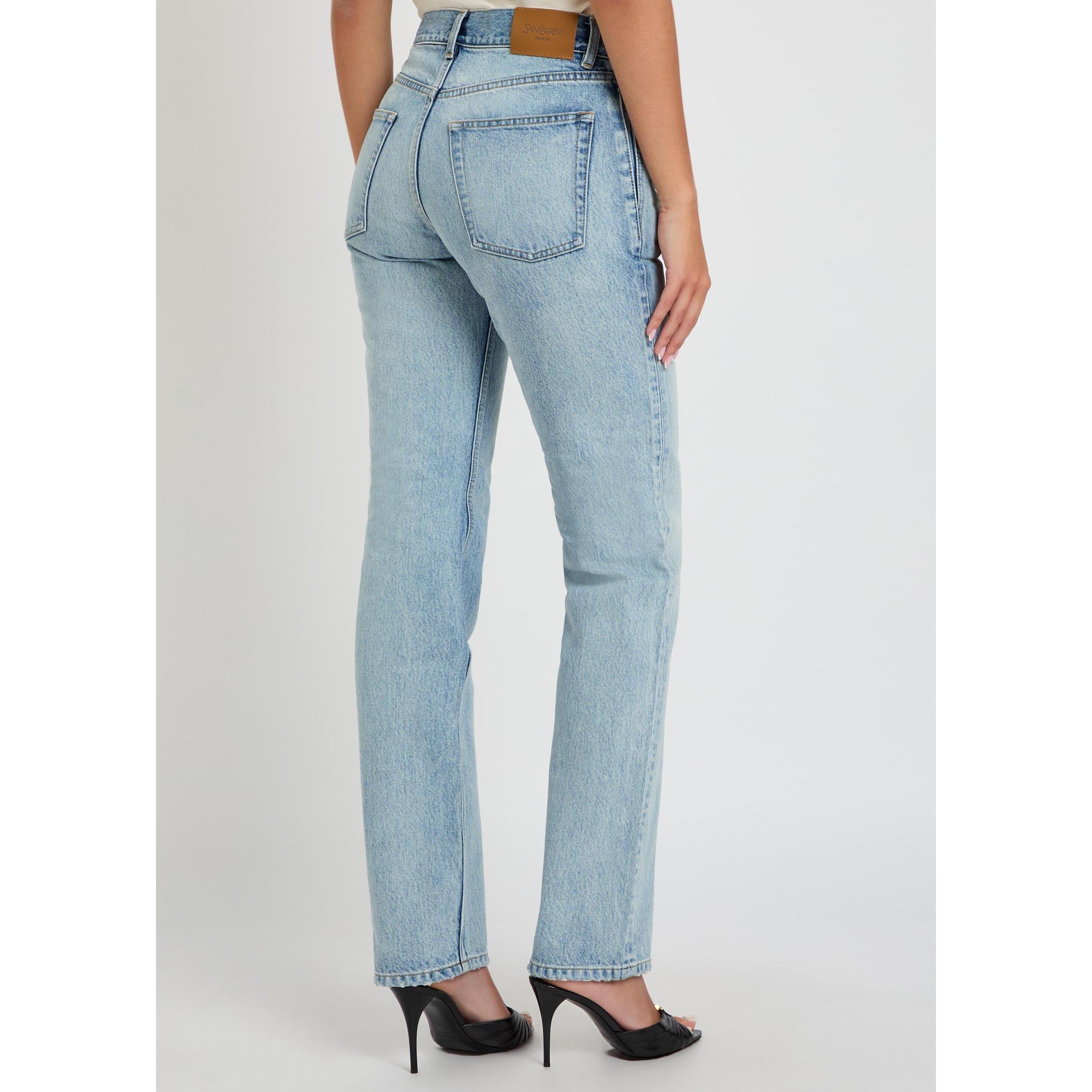 DENIM - Saint Laurent - Women's Relax Cotton Straight Leg Jeans - 3