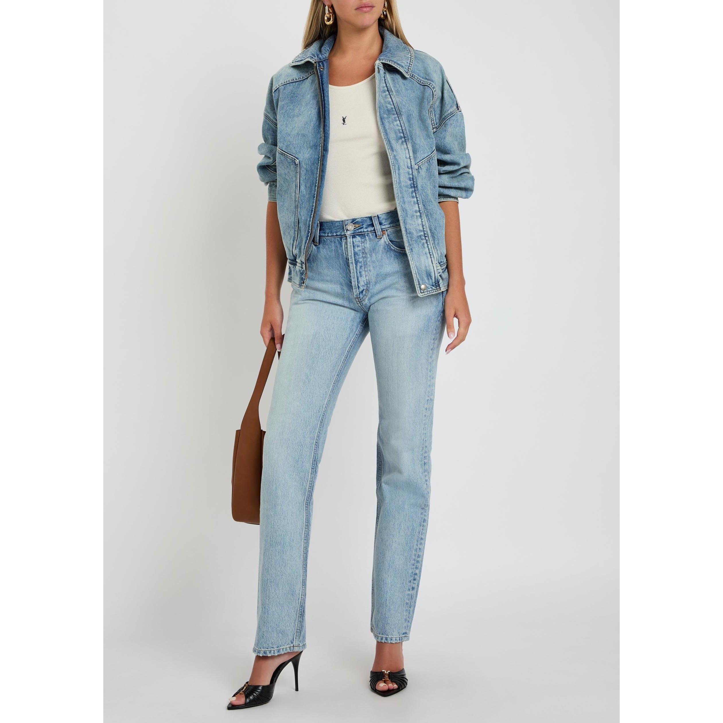 DENIM - Saint Laurent - Women's Relax Cotton Straight Leg Jeans - 5