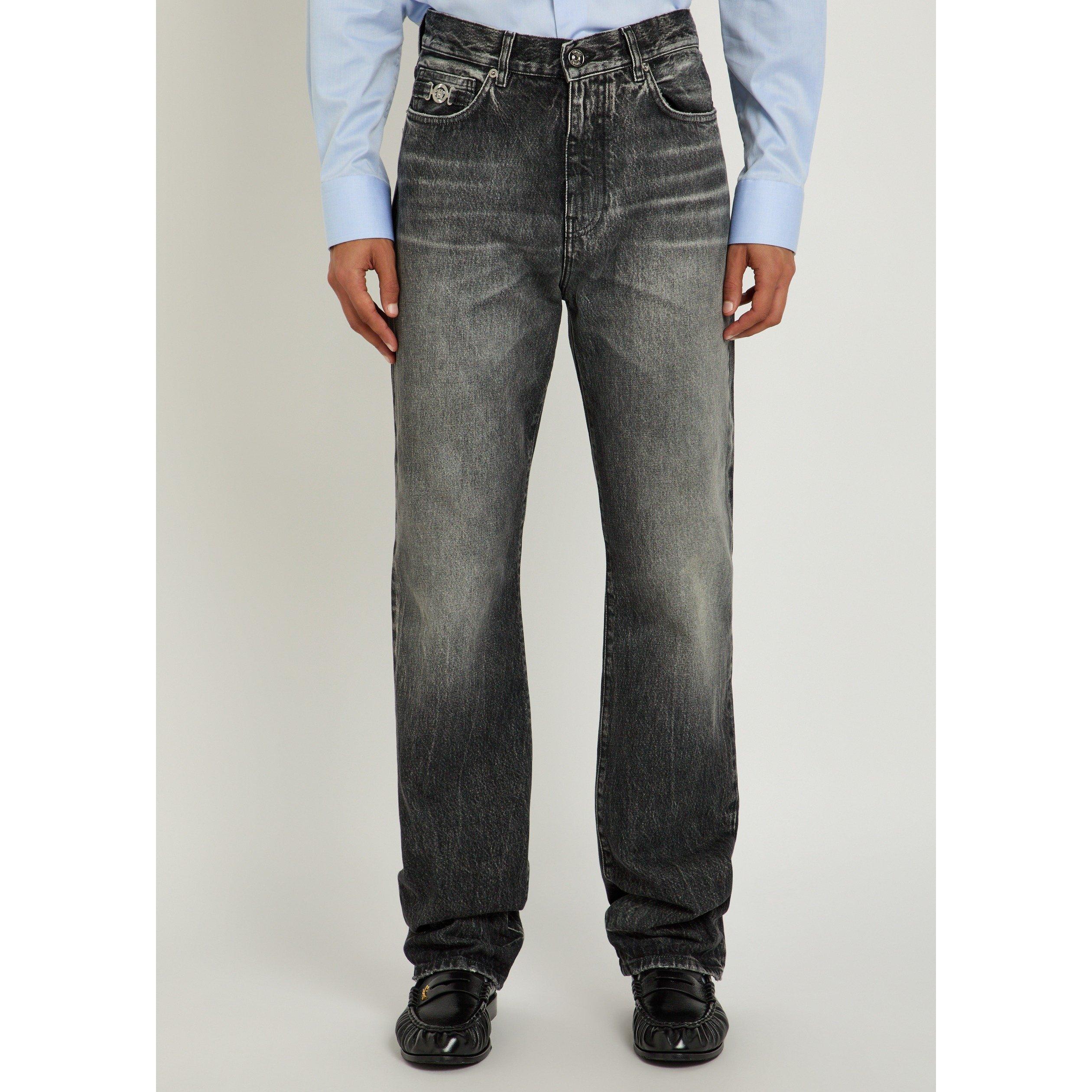 GREY - Versace - VER MEDIUM GREY DENIM PANT - 2