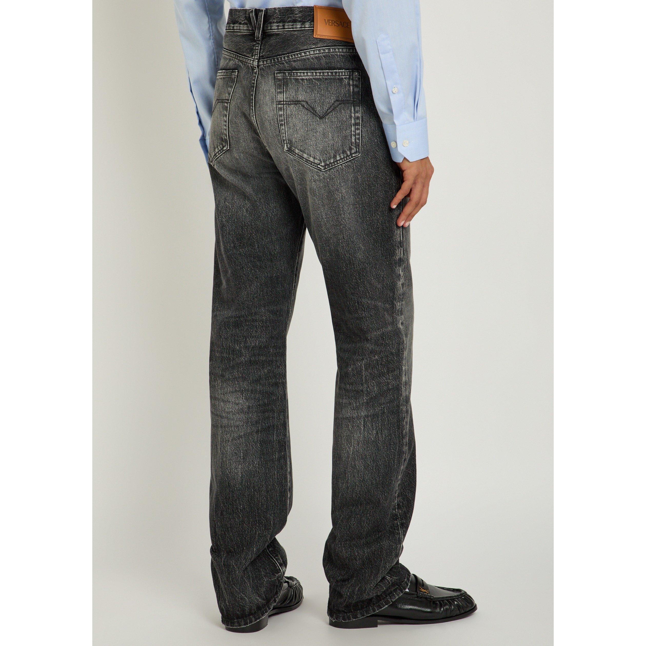 GREY - Versace - VER MEDIUM GREY DENIM PANT - 3
