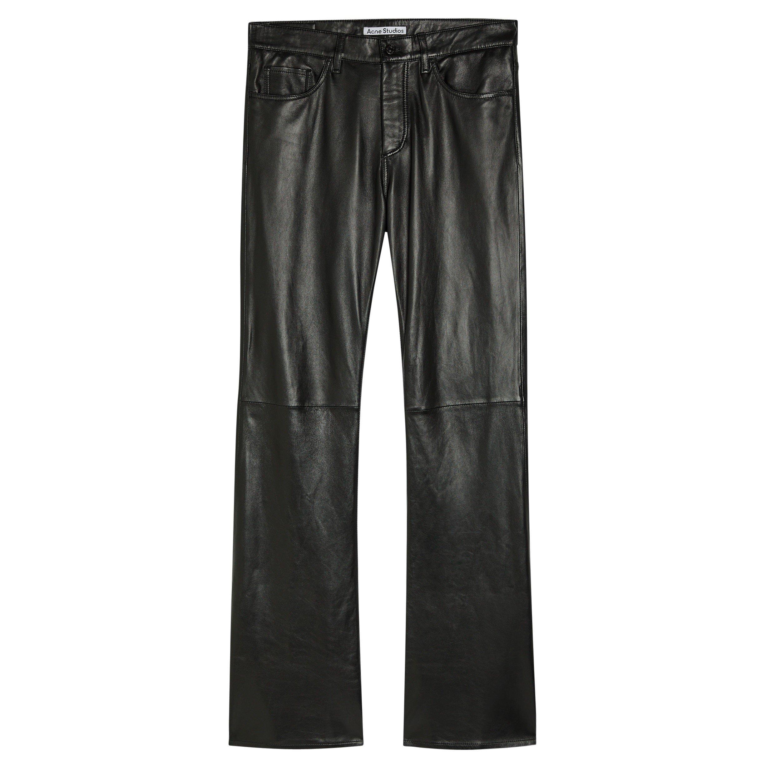 BLACK - Acne Studios - ACNE LOANNA PUFF NAPPA TROUSES - 1