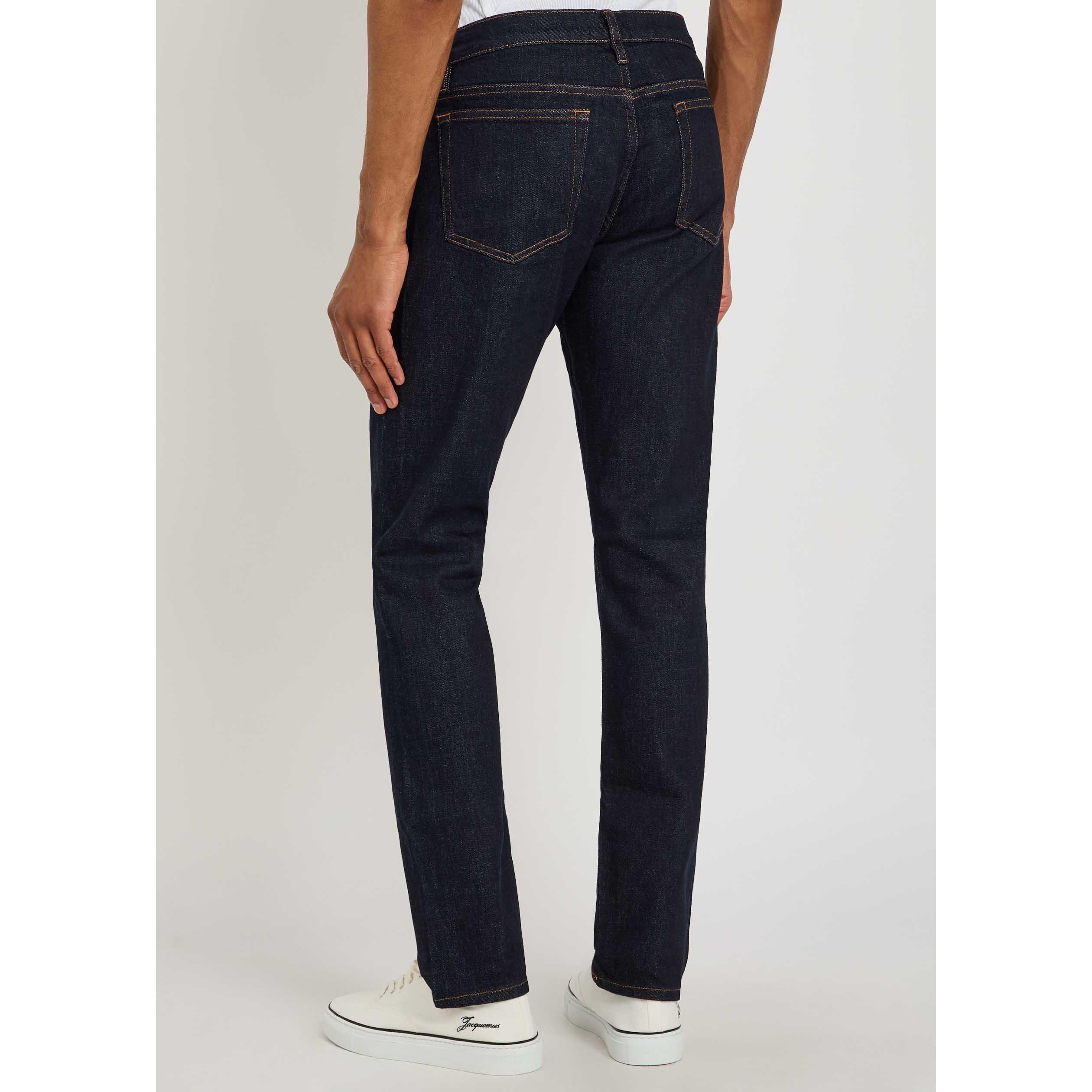 DARK BLUE - Frame - Men's L'Homme Slim Jeans - 3