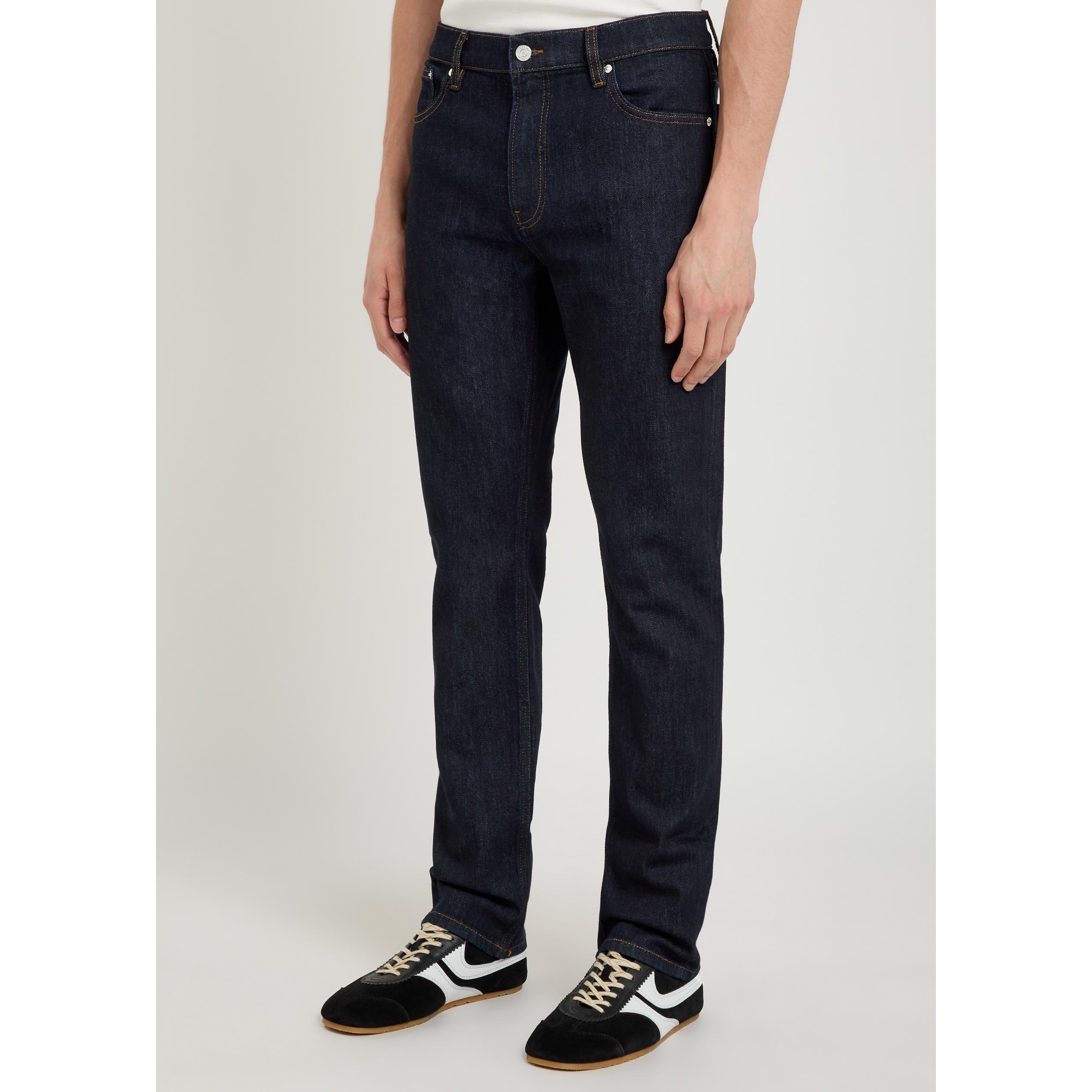 DARK BLUE - Frame - Men's Modern Cotton Straight Leg Jeans - 2