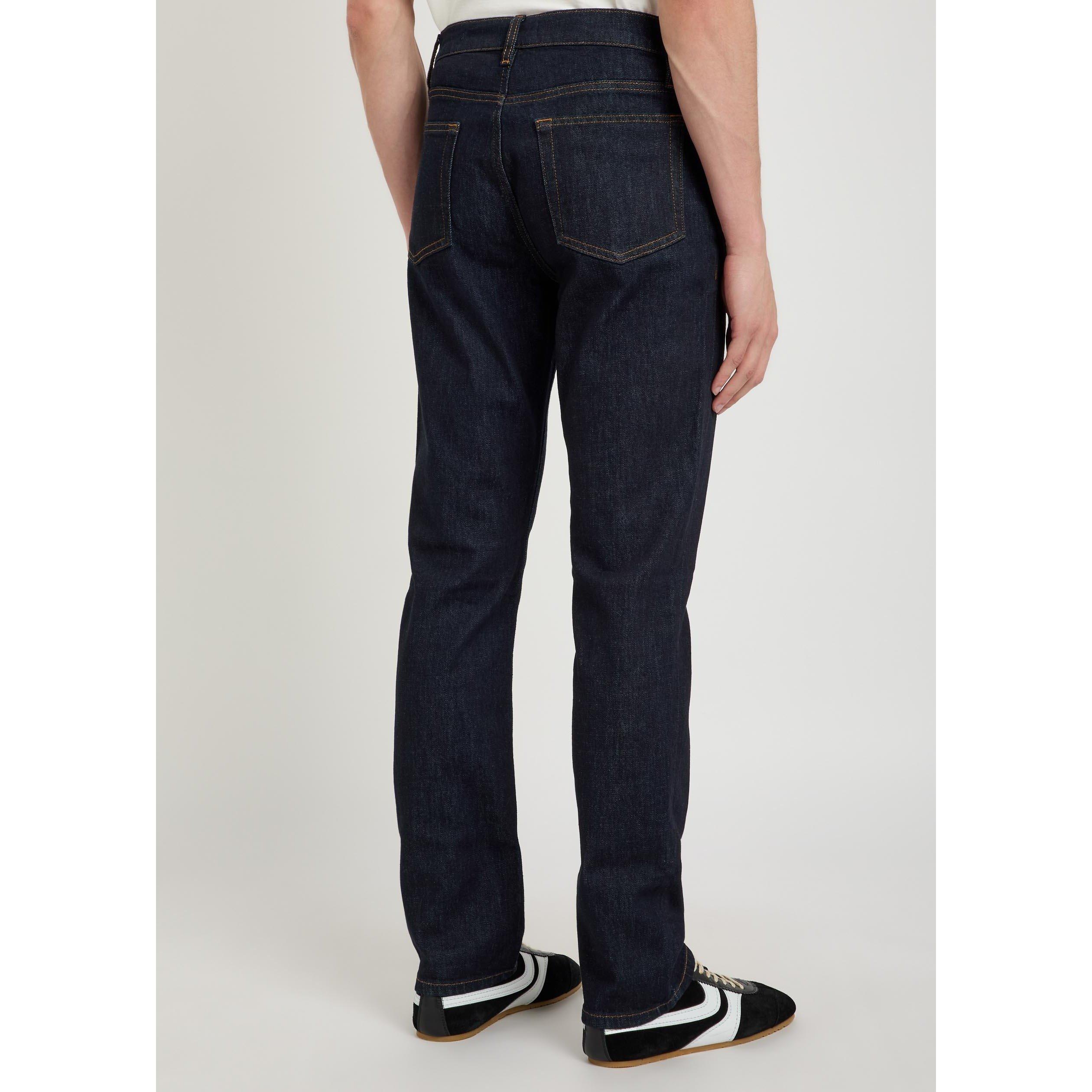 DARK BLUE - Frame - Men's Modern Cotton Straight Leg Jeans - 3