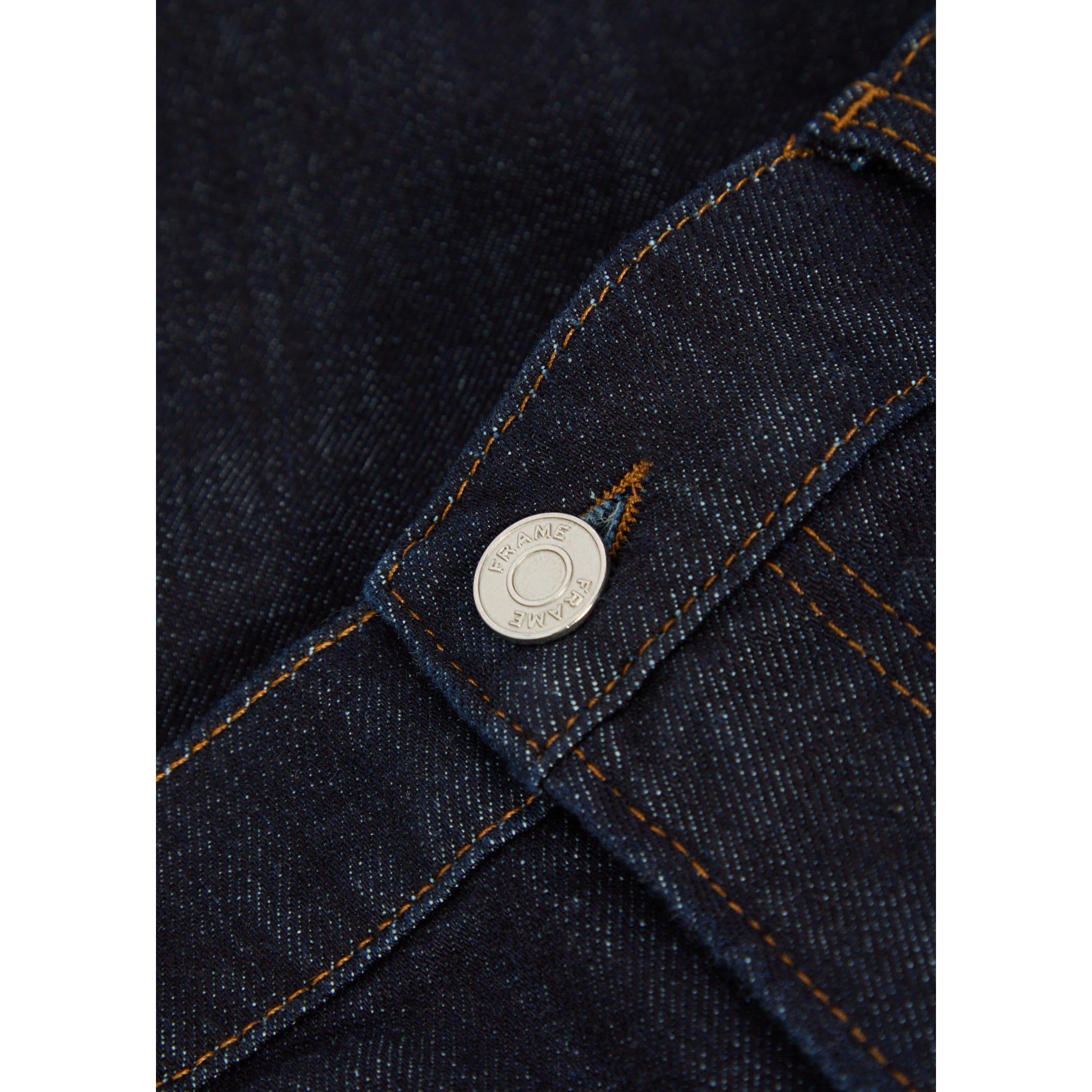 DARK BLUE - Frame - Men's Modern Cotton Straight Leg Jeans - 4
