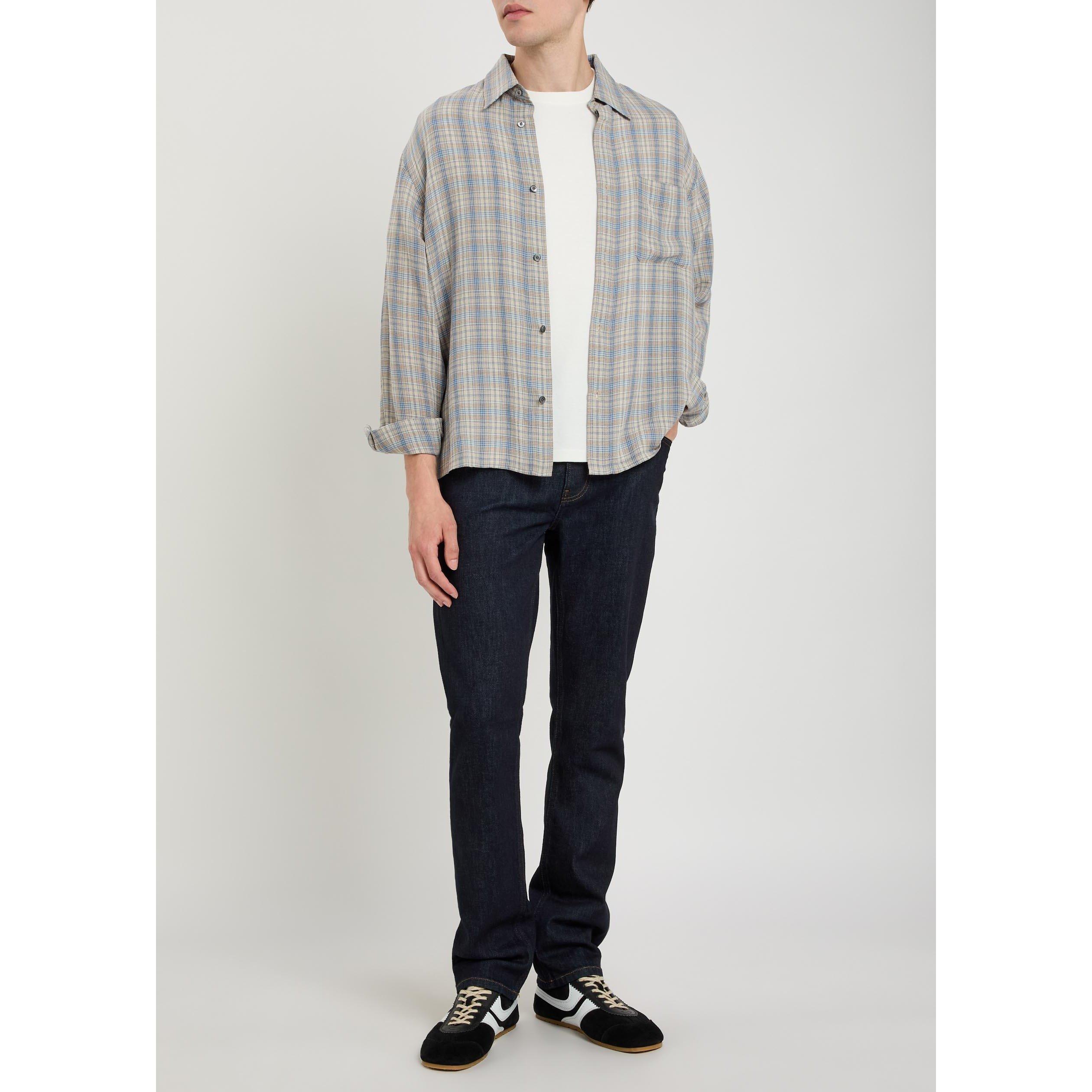 DARK BLUE - Frame - Men's Modern Cotton Straight Leg Jeans - 5